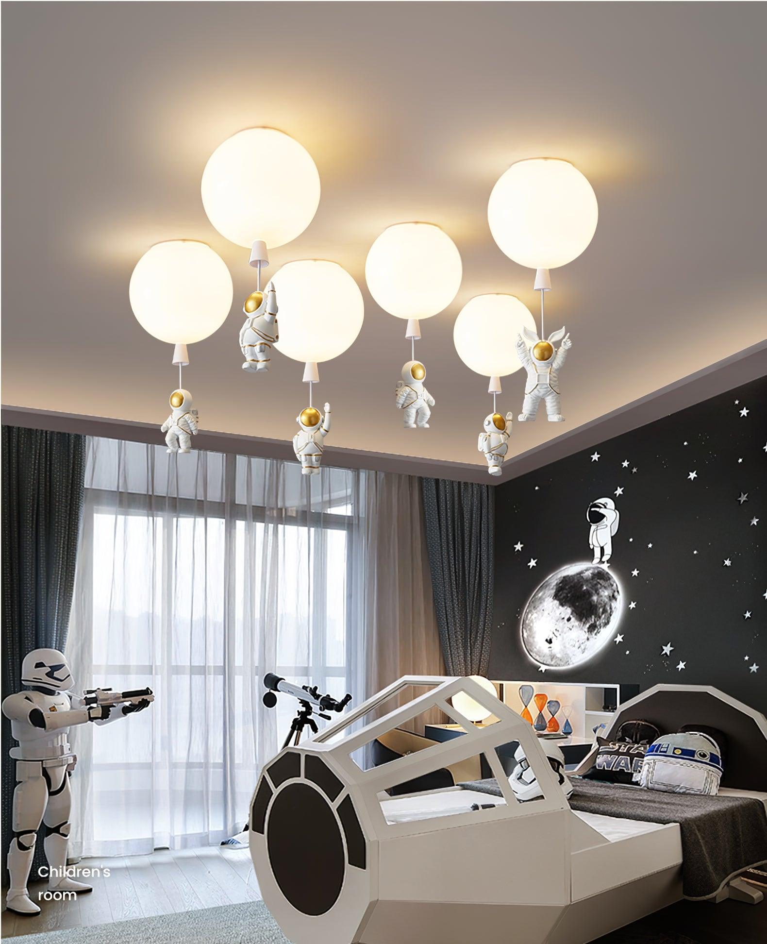 Solara Lampe Plafonnier Acrylique Ballon Astronaute