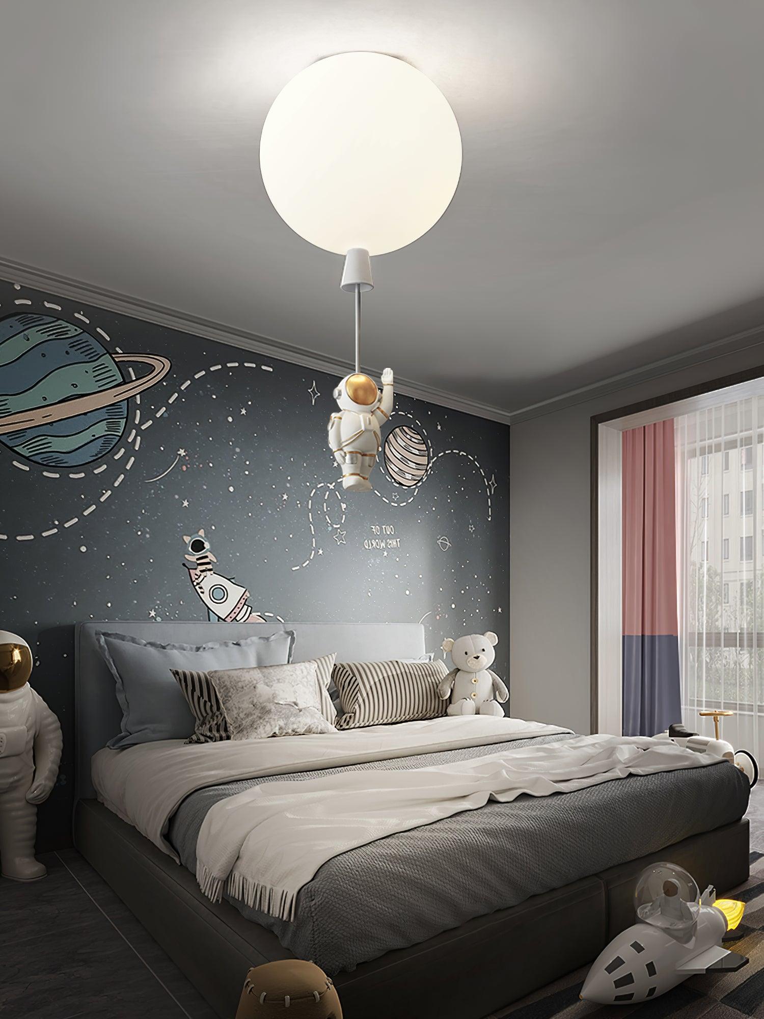 Solara Lampe Plafonnier Acrylique Ballon Astronaute