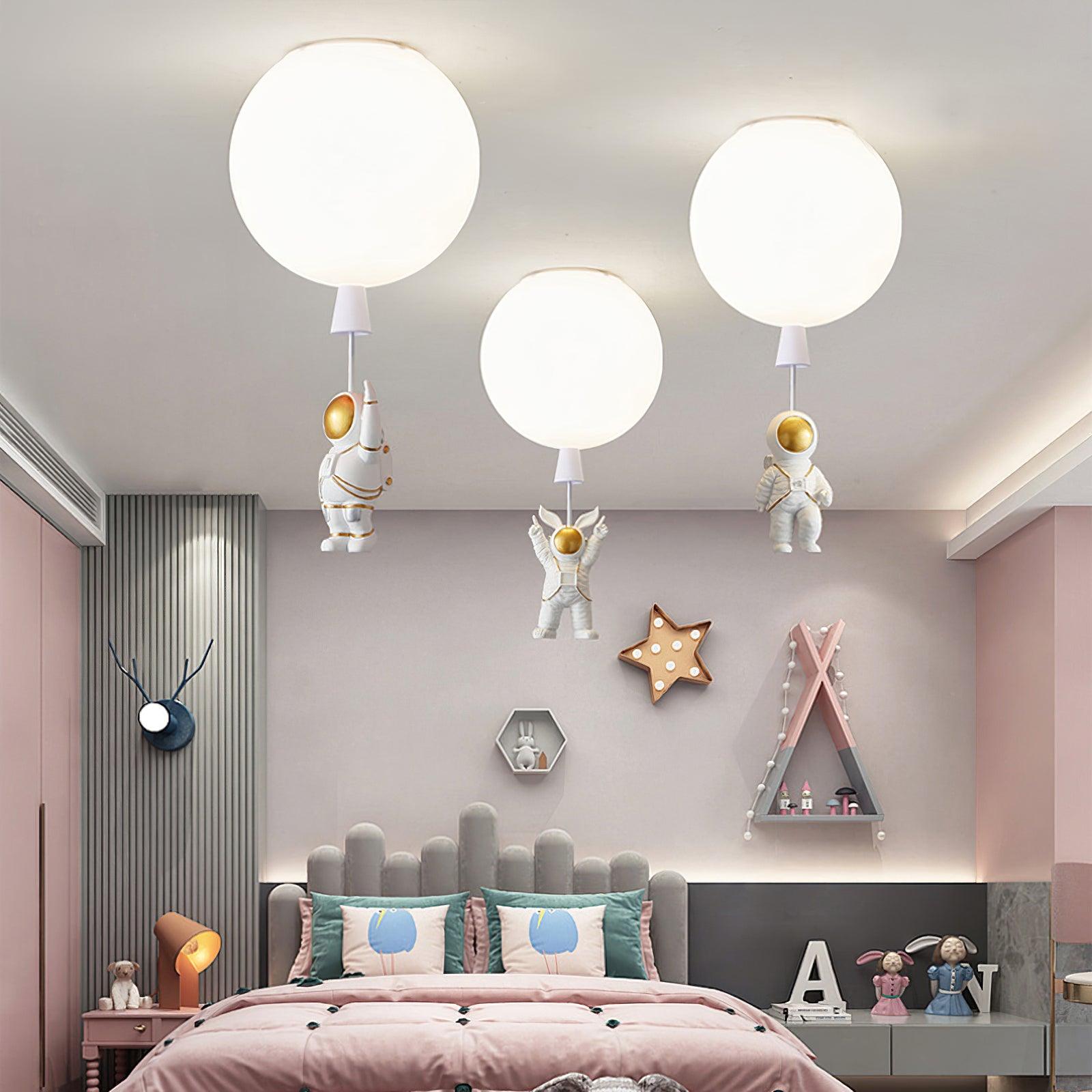 Solara Lampe Plafonnier Acrylique Ballon Astronaute