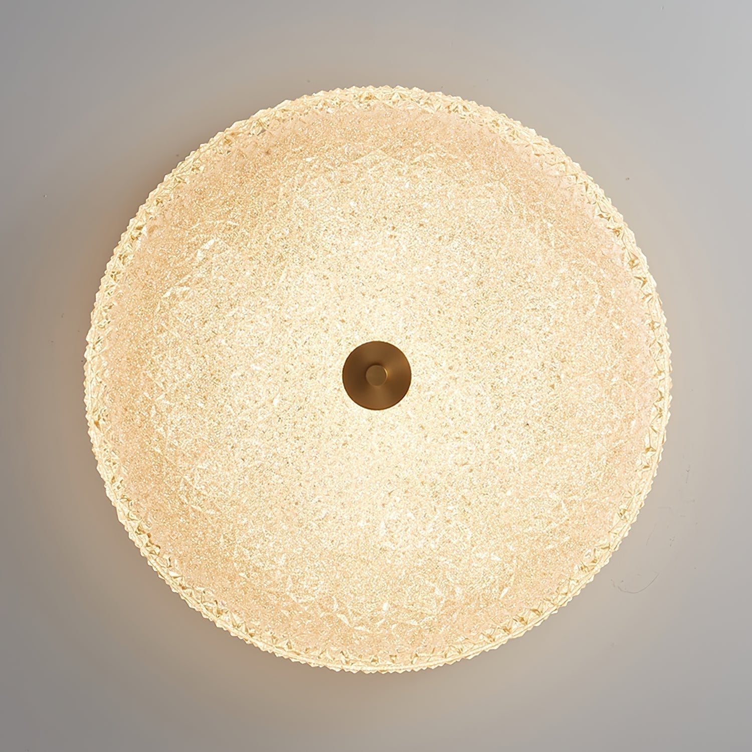 Solara Lumière de Plafond en Verre Givré Texturé Minimaliste