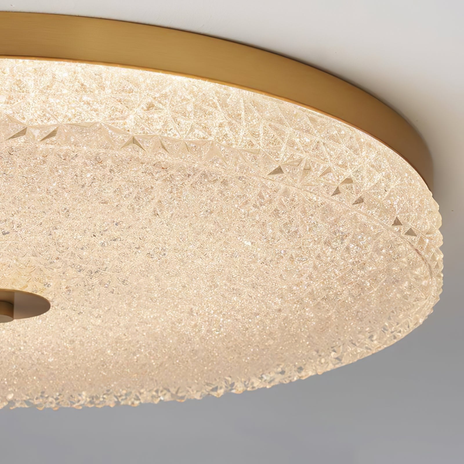 Solara Lumière de Plafond en Verre Givré Texturé Minimaliste
