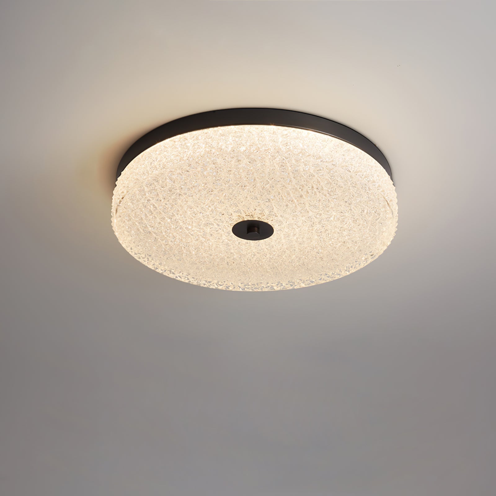 Solara Lumière de Plafond en Verre Givré Texturé Minimaliste