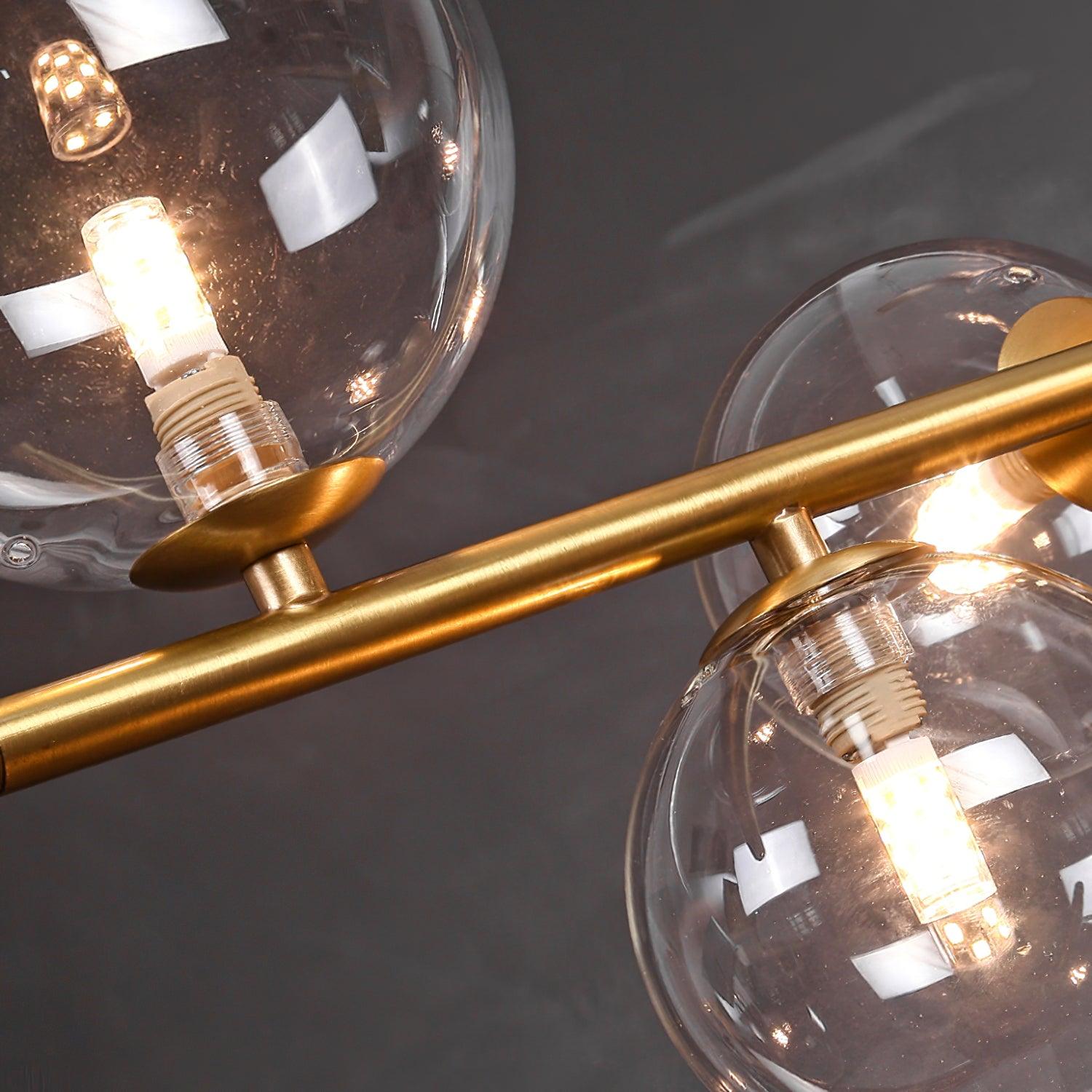 Lustra Suspension en Verre Doré Laiton