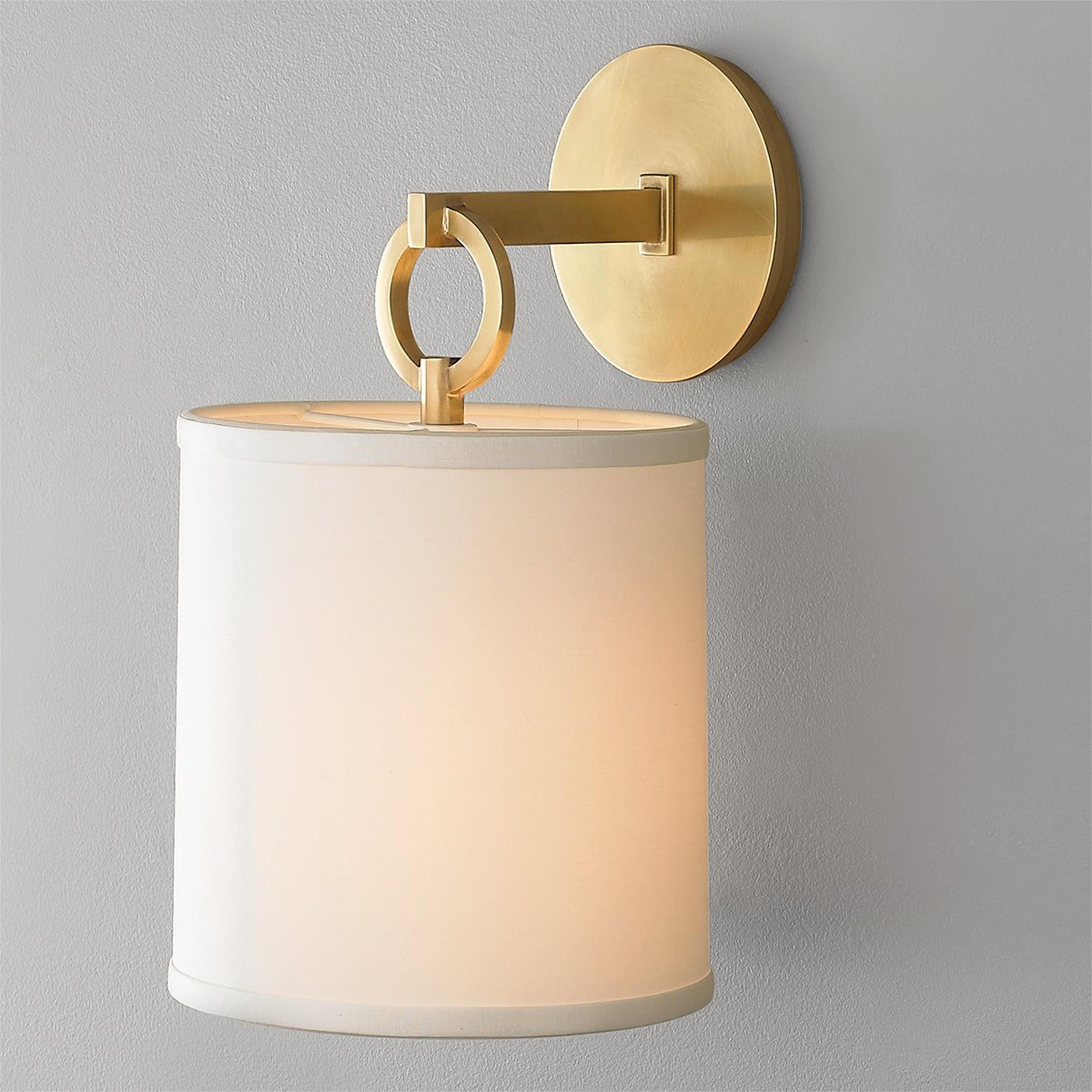 Cotheor Applique Murale Circulaire Laiton Tissu Minimaliste Moderne