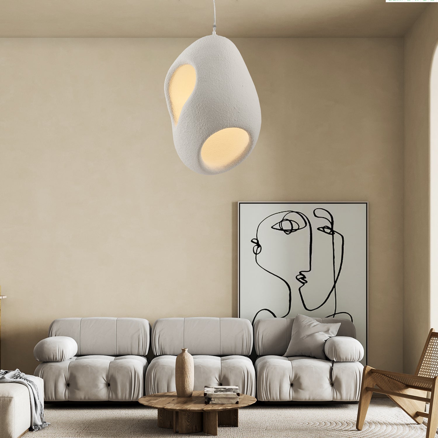 Zavelyra Texturé Résine Suspension Lumière
