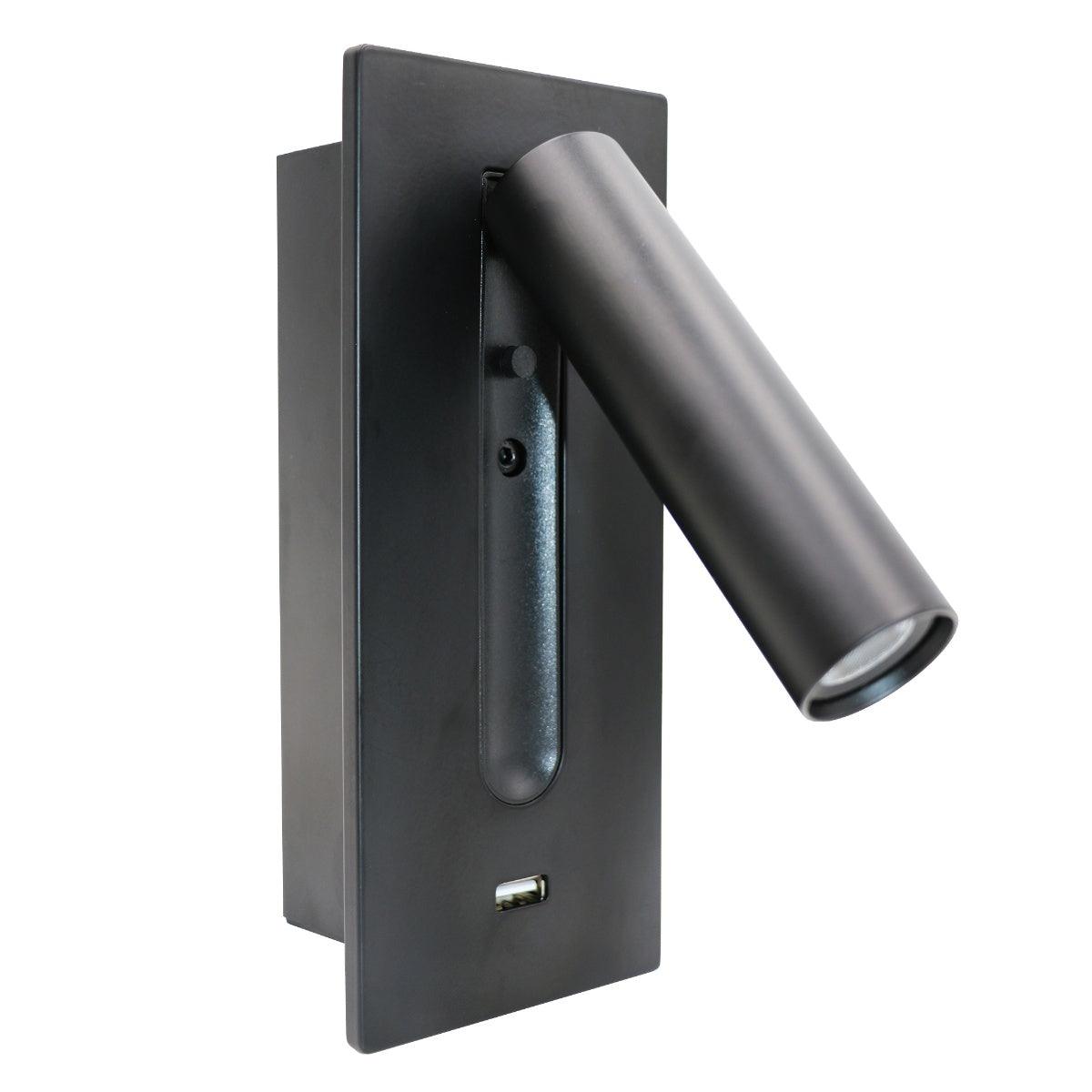 Aare Moderne Minimaliste Chevet Noir Luminaire Mural
