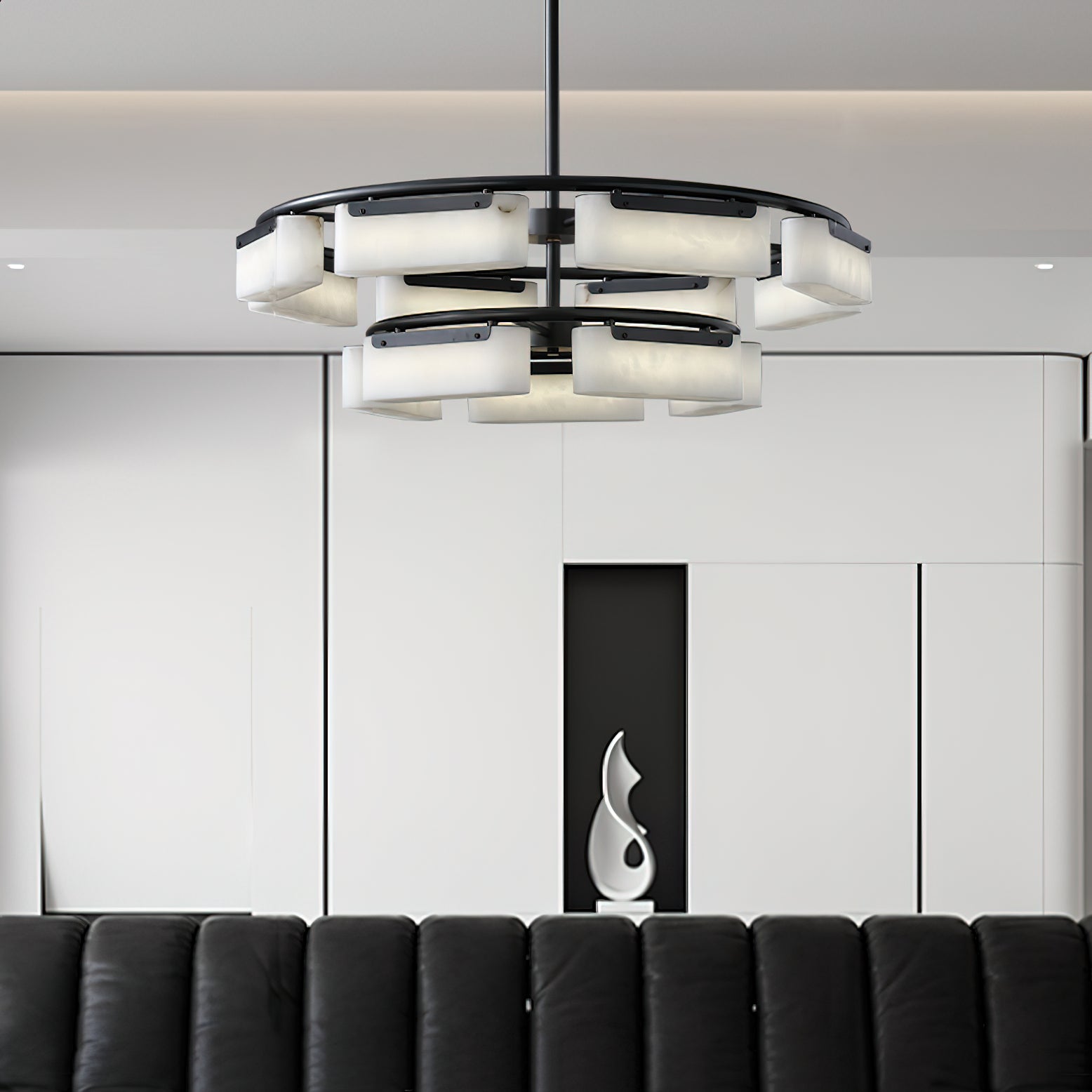Varaeia Lustre Laiton Albâtre Minimaliste Moderne
