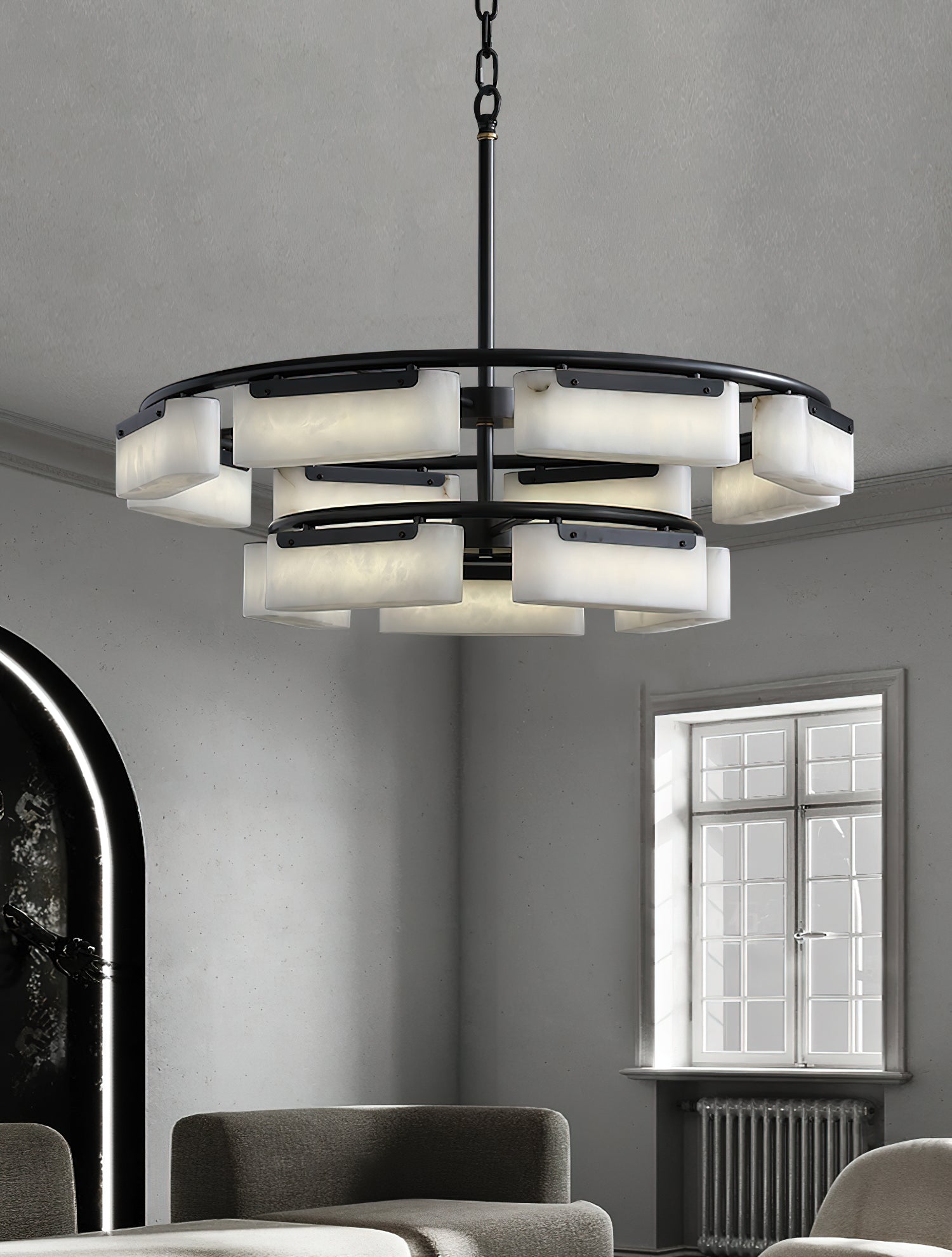 Varaeia Lustre Laiton Albâtre Minimaliste Moderne