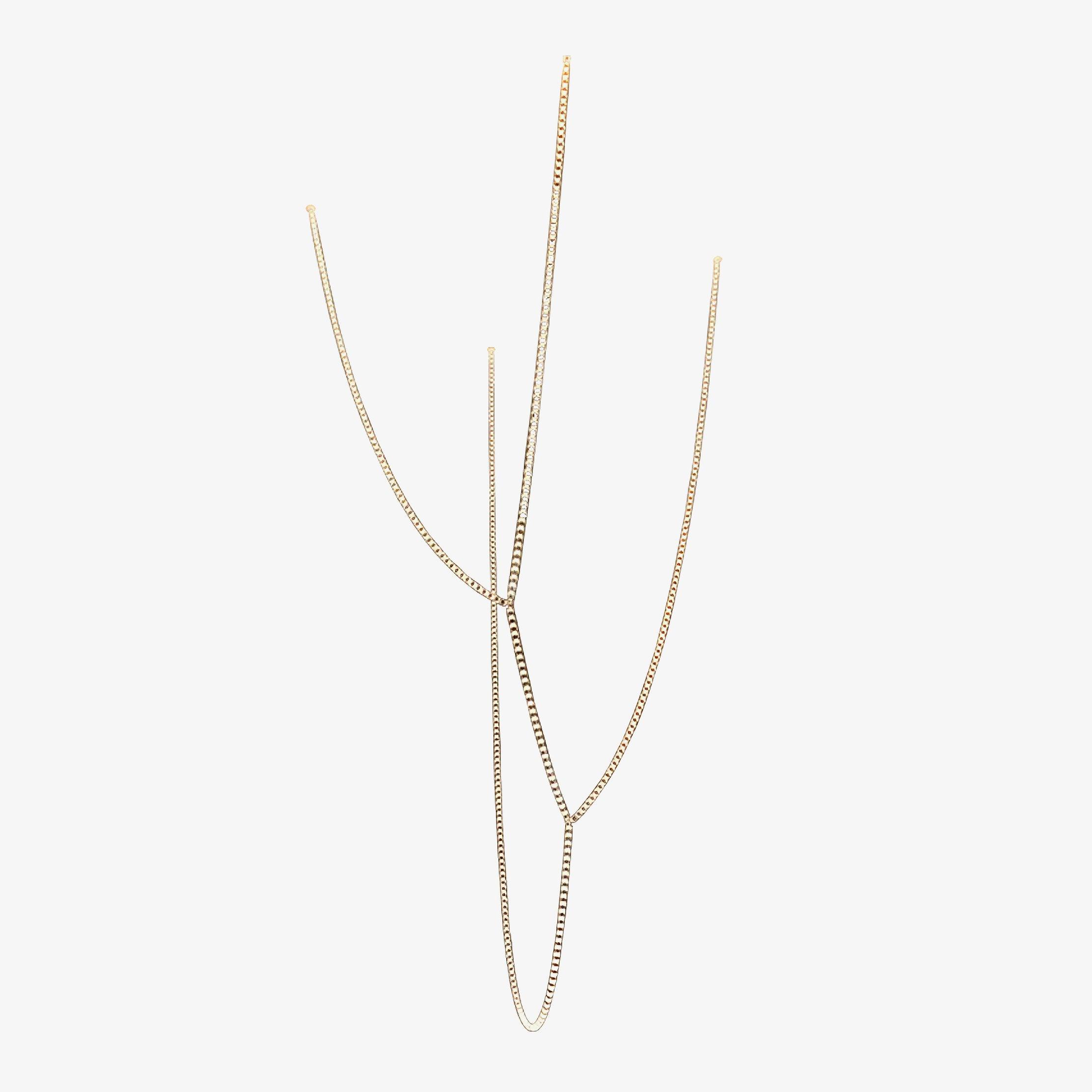 Lustra Lustre Cristal Doré LED 3-Lignes