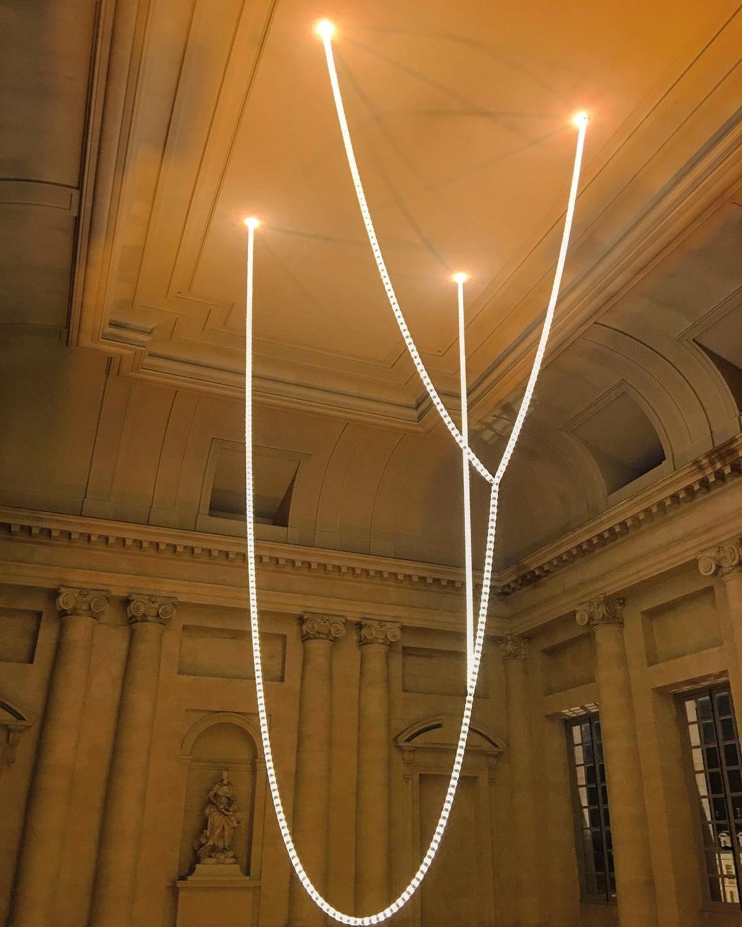 Lustra Lustre Cristal Doré LED 3-Lignes