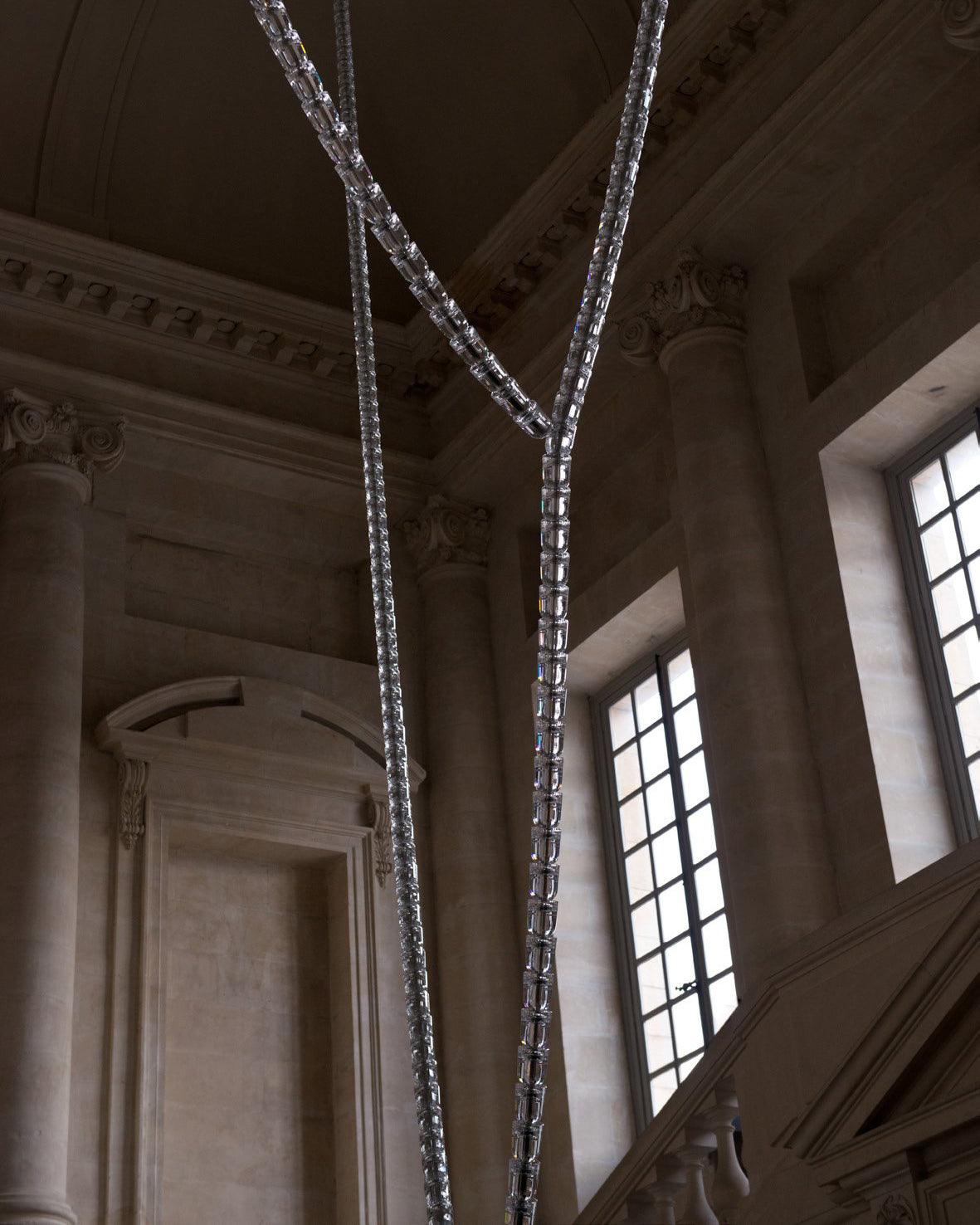 Lustra Lustre Cristal Doré LED 3-Lignes