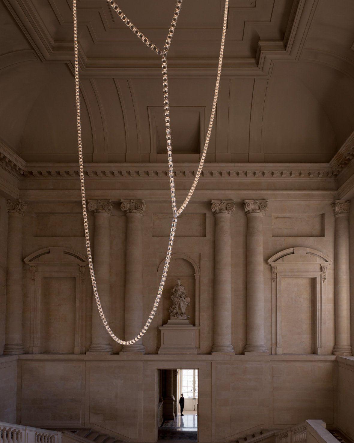 Lustra Lustre Cristal Doré LED 3-Lignes