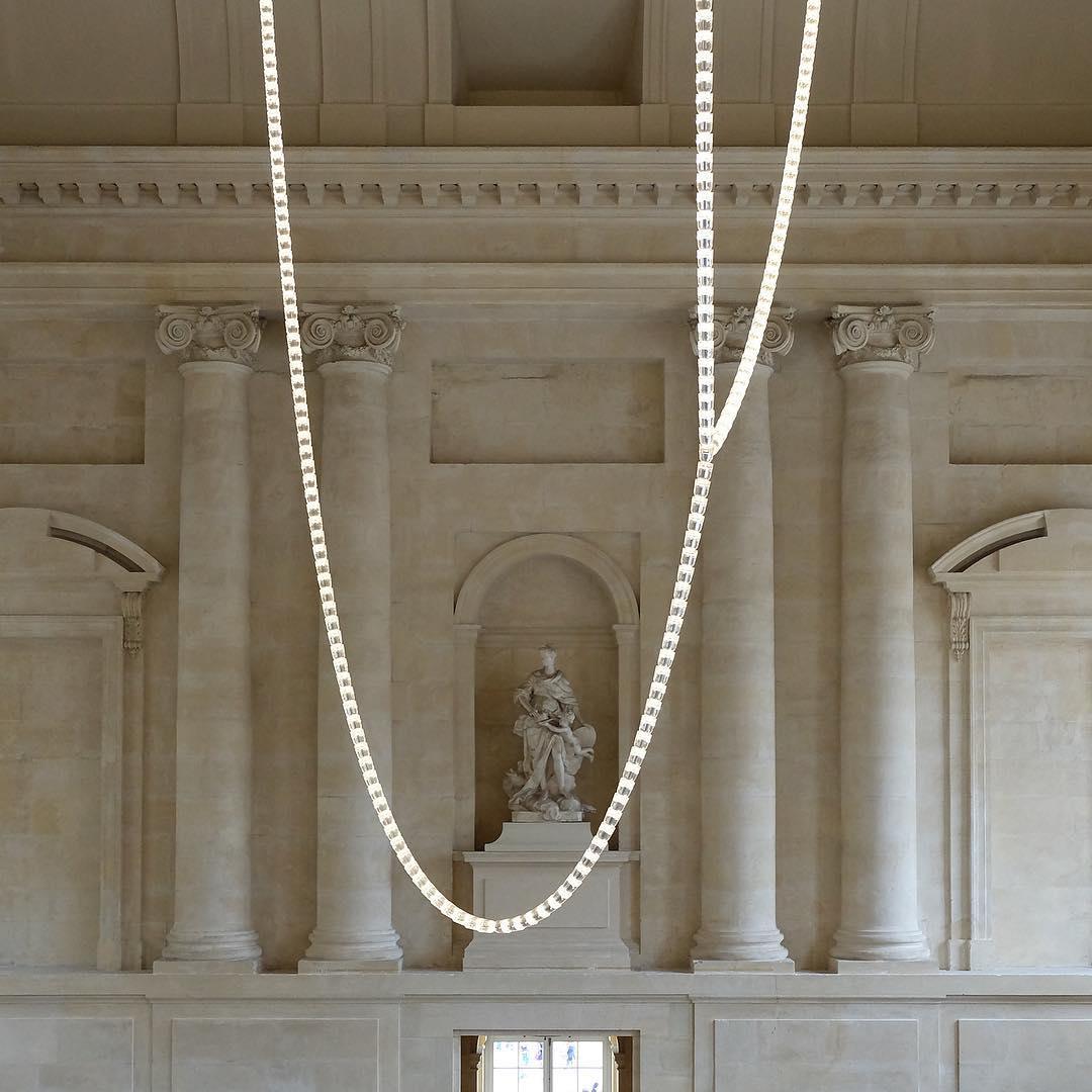 Lustra Lustre Cristal Doré LED 3-Lignes