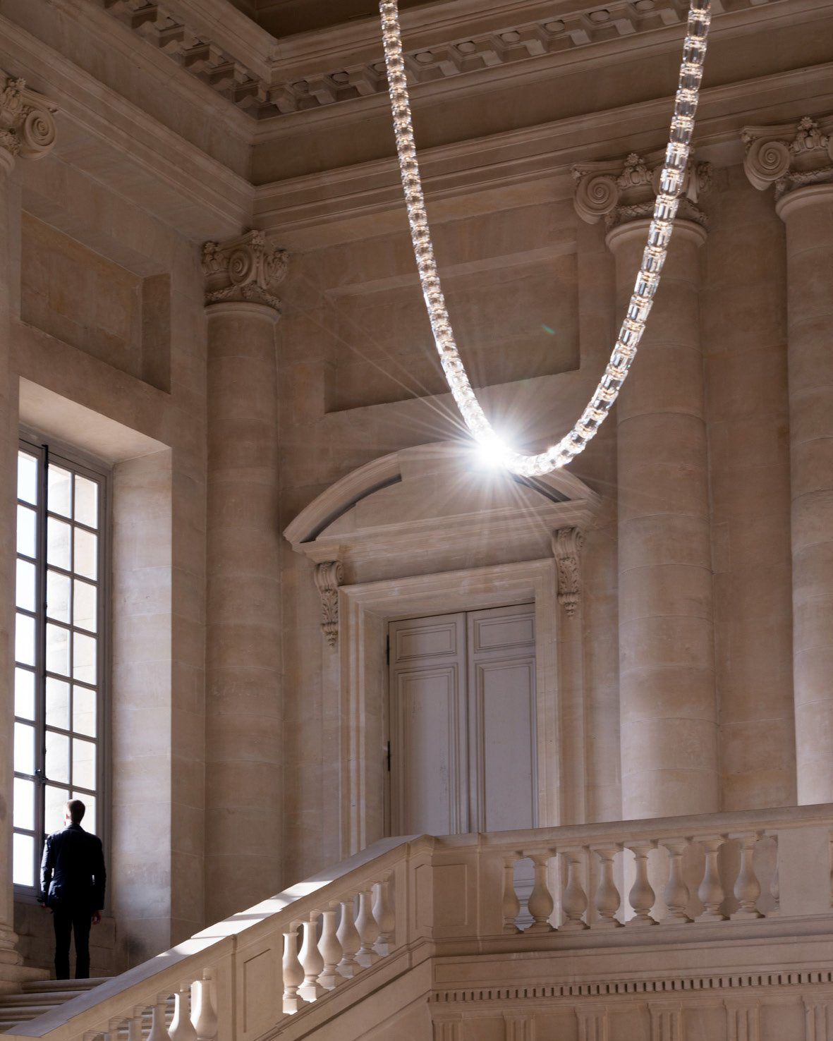 Lustra Lustre Cristal Doré LED 3-Lignes