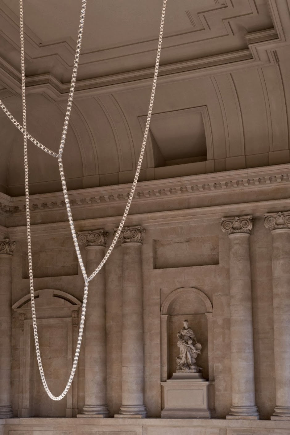 Lustra Lustre Cristal Doré LED 3-Lignes