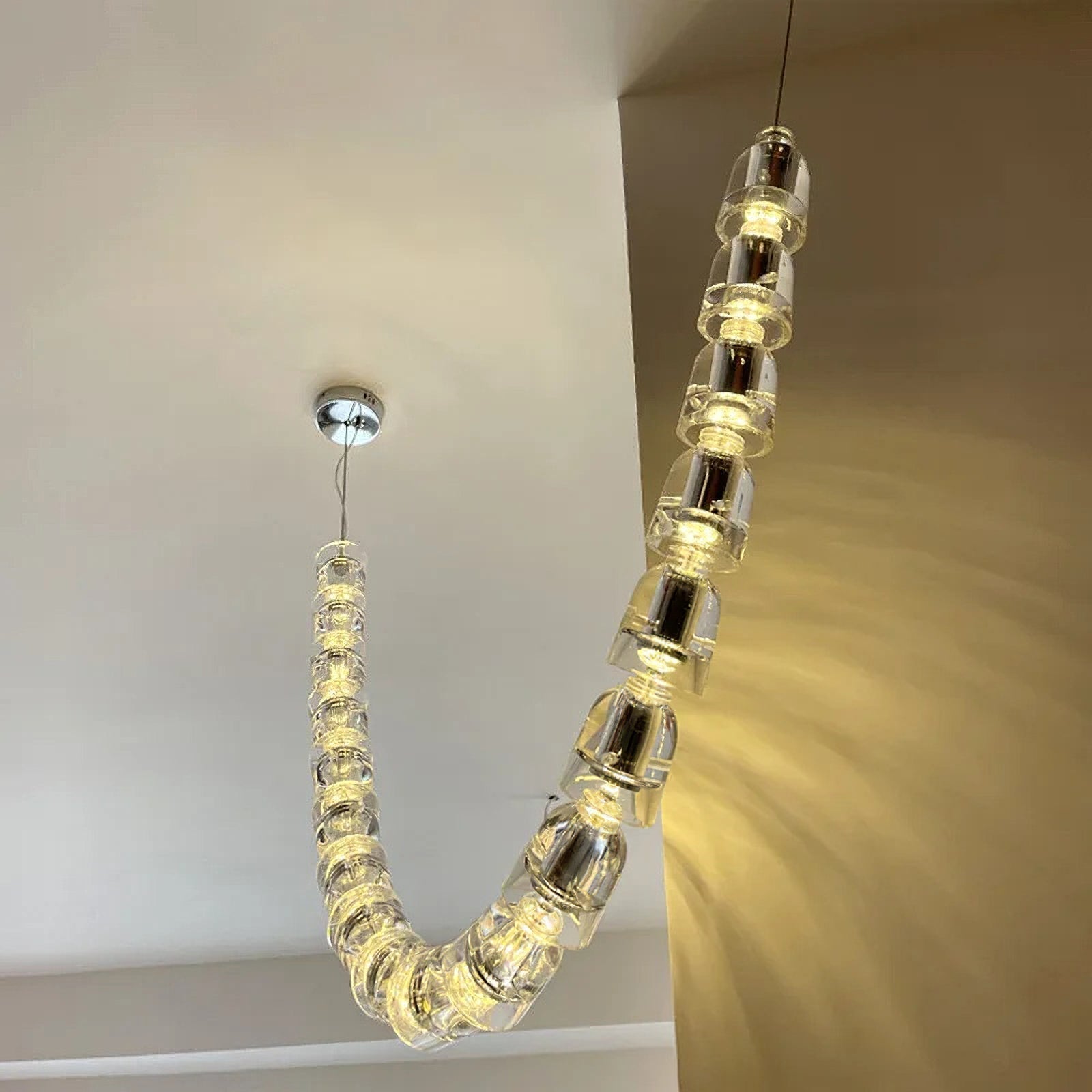 Lustra Lustre Cristal Doré LED 3-Lignes