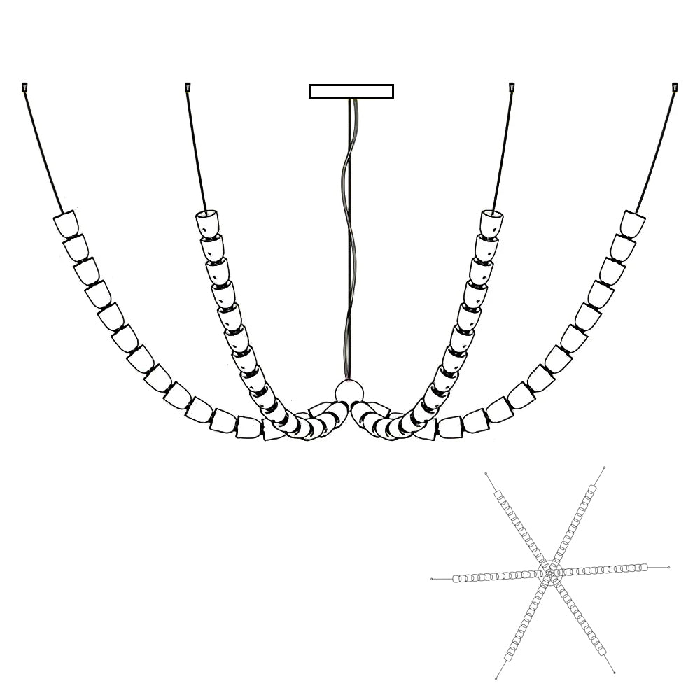 Lustra Lustre Chrome Cristal Entrelacé Lignes