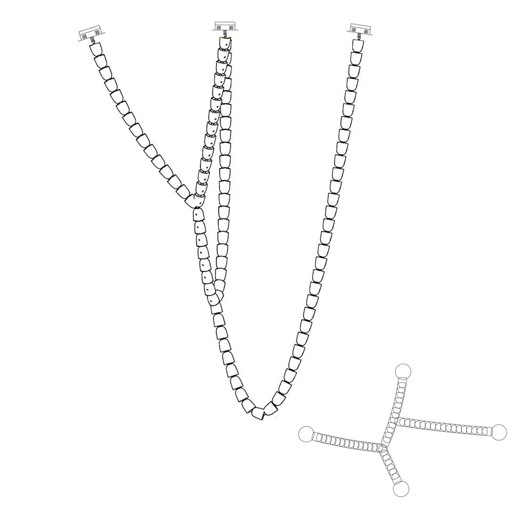 Lustra Lustre Chrome Cristal Entrelacé Lignes