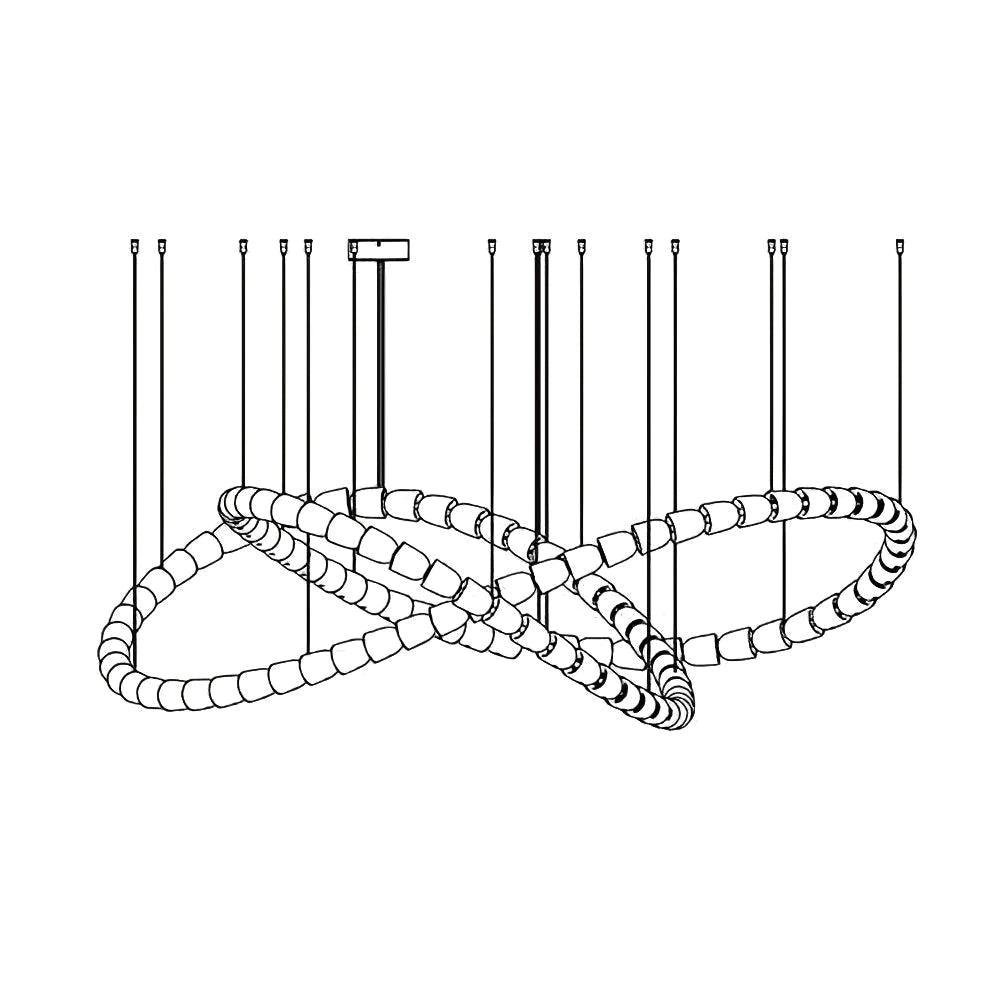 Nysilisra Luxe Crystal Suspension Lumière