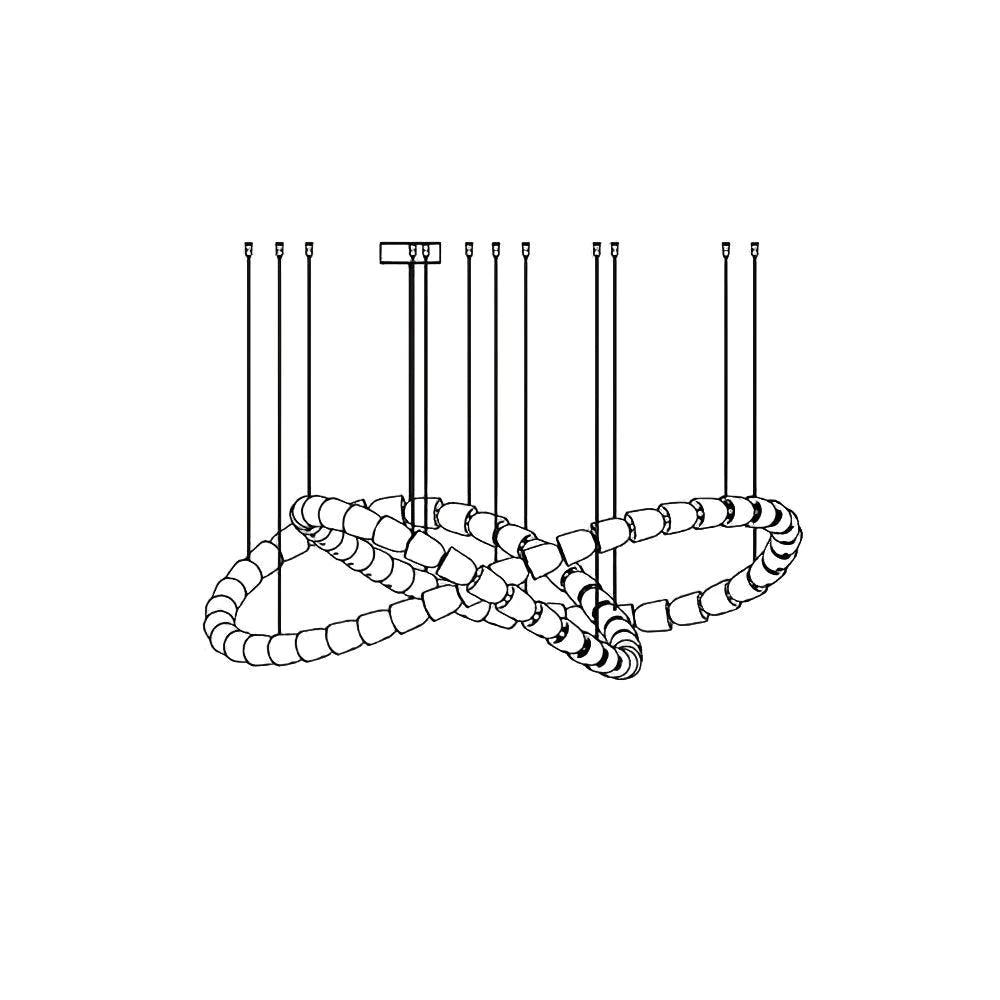 Nysilisra Luxe Crystal Suspension Lumière