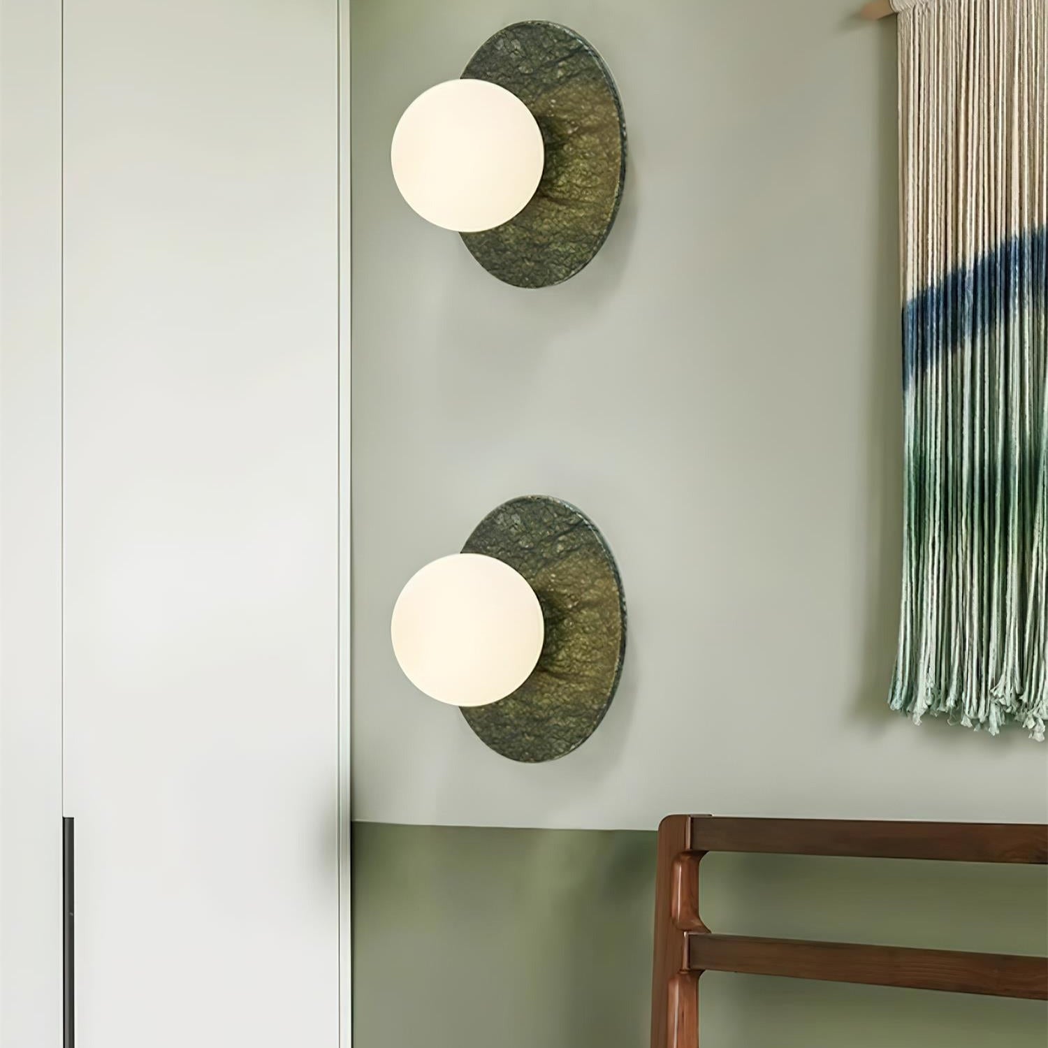 Enox Applique Murale Minimaliste à Globe en Marbre