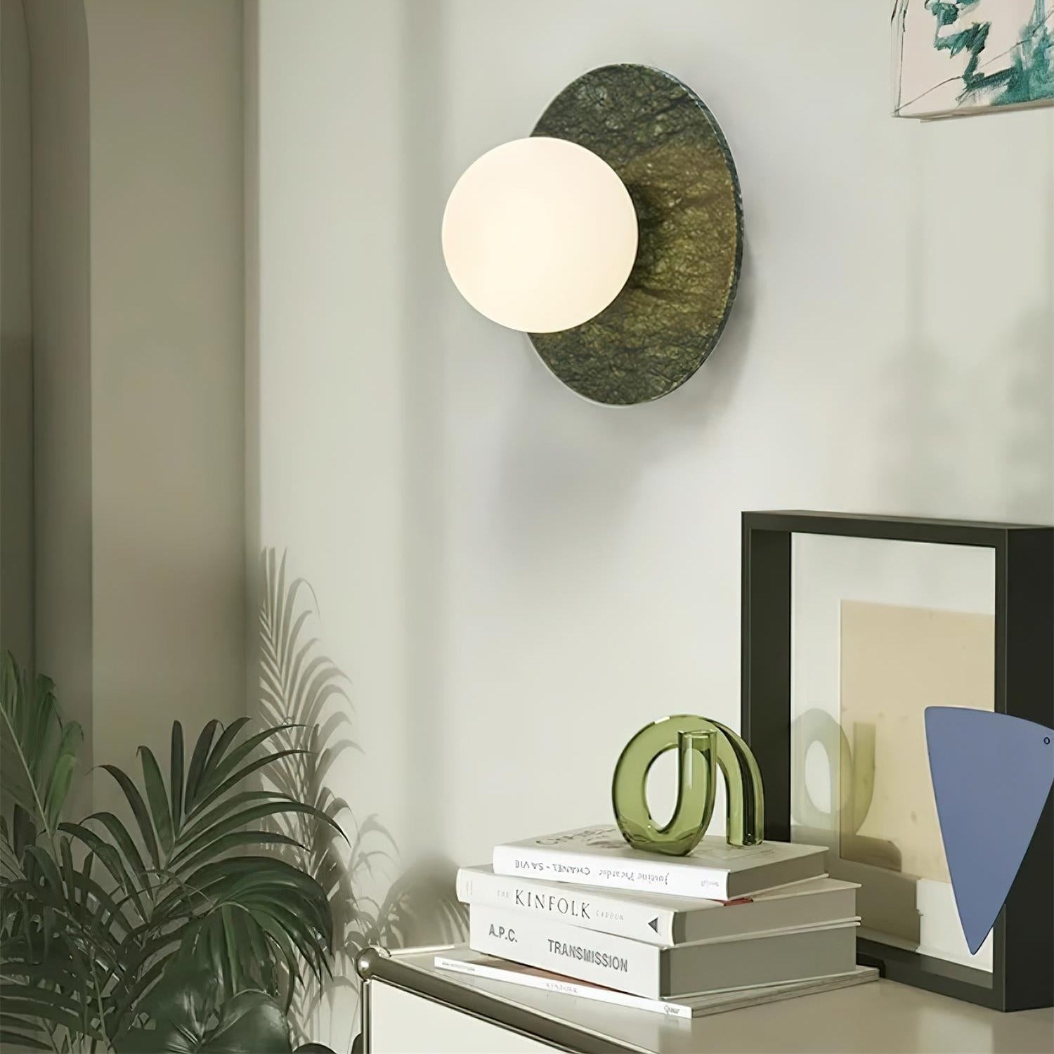Enox Applique Murale Minimaliste à Globe en Marbre