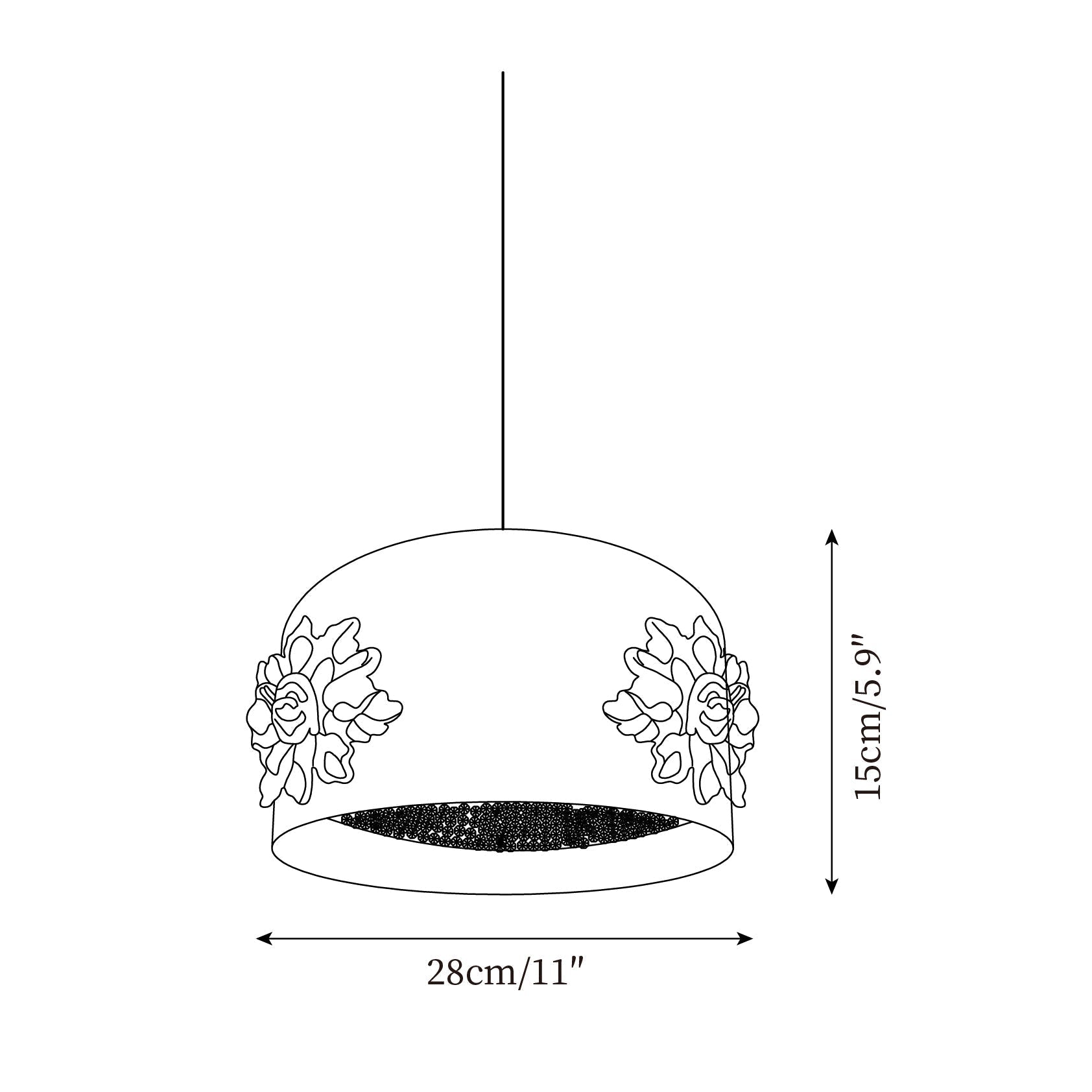 Gaina Suspension Florale Tambour