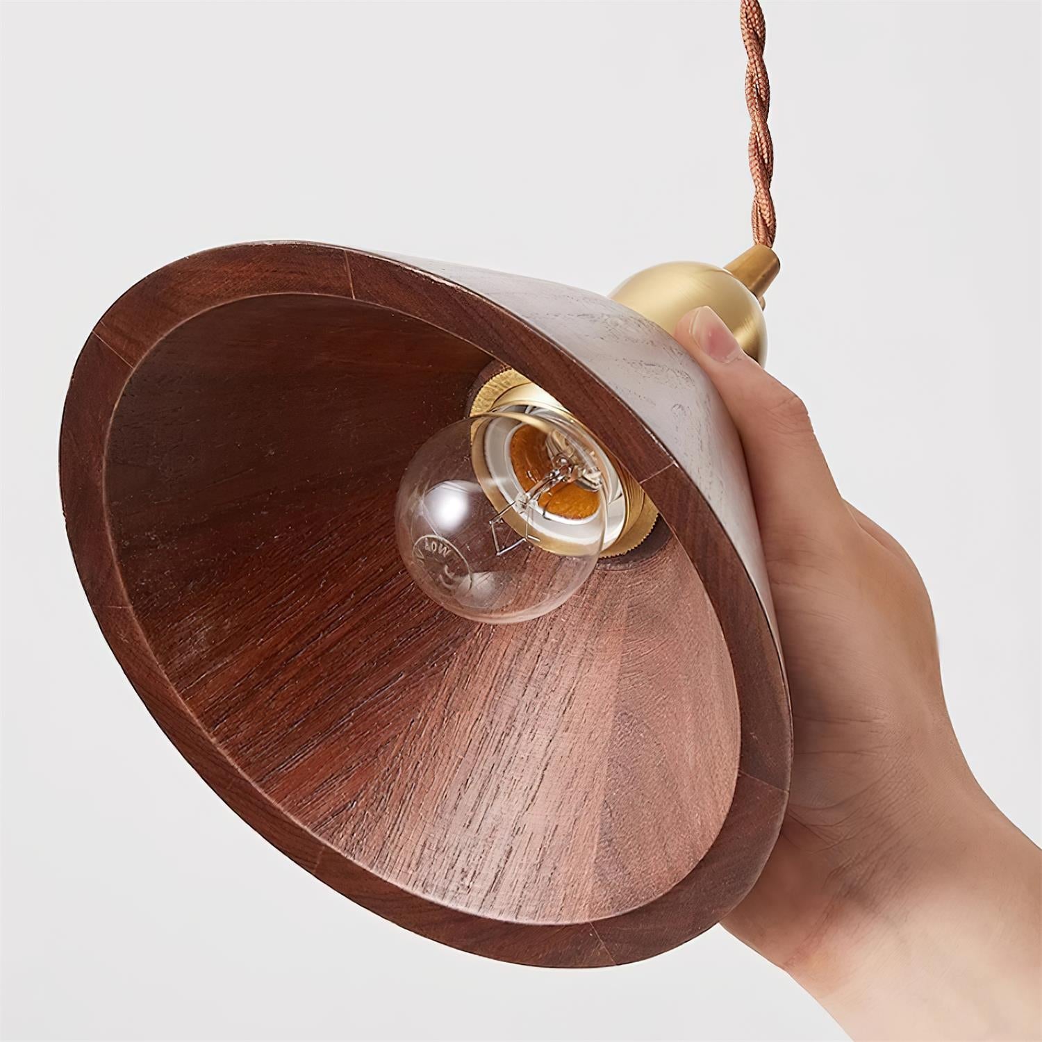 Emberin Suspension en bois de formes assorties en bois massif et laiton