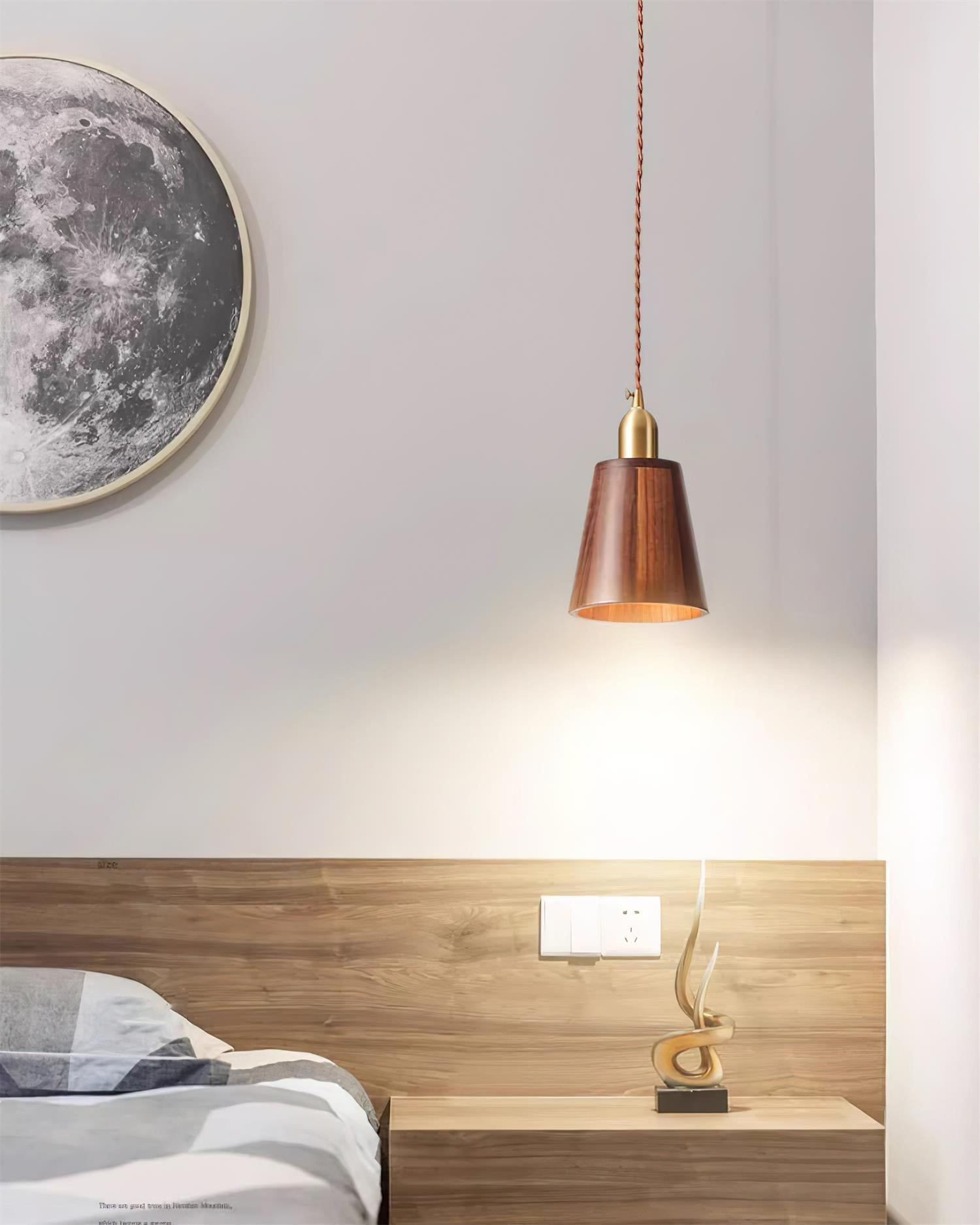 Emberin Suspension en bois de formes assorties en bois massif et laiton