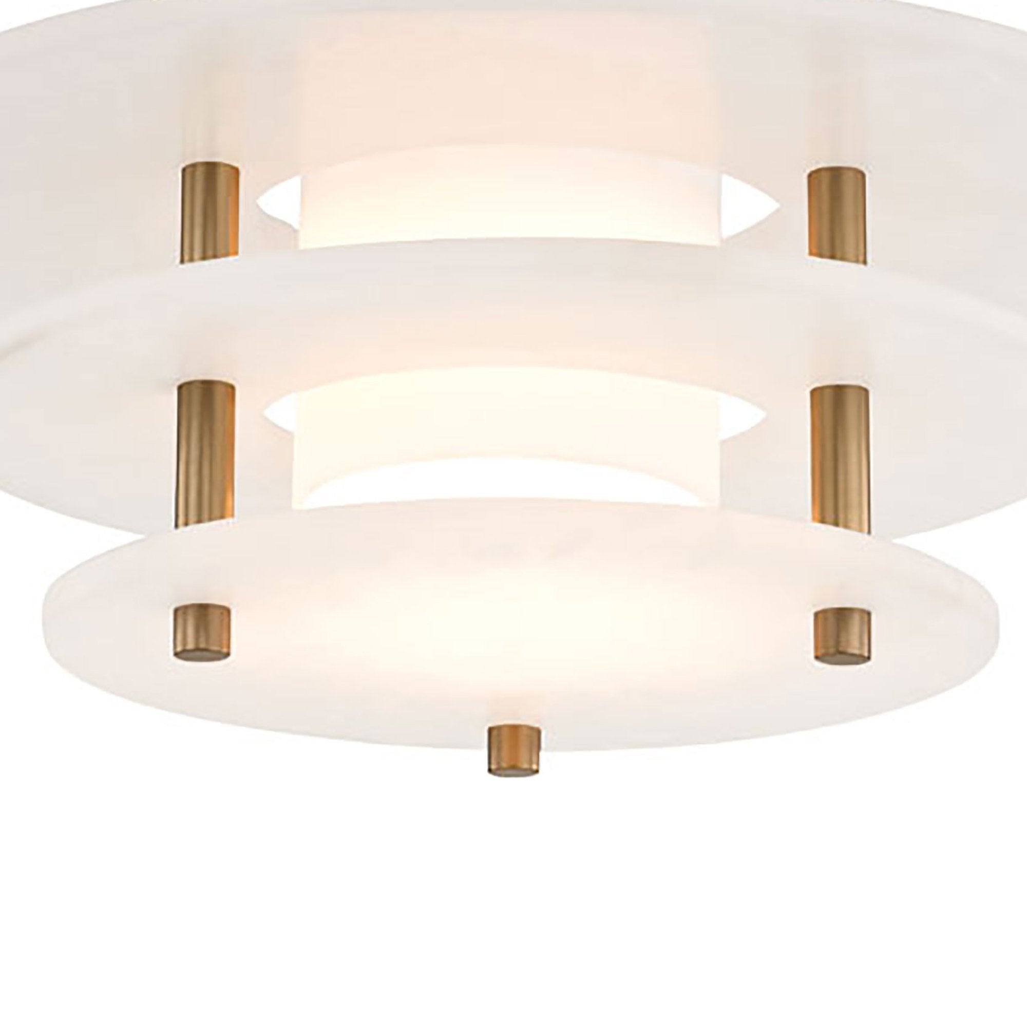 Zovena Modern Minimalist Steel Alabaster Ceiling Lamp