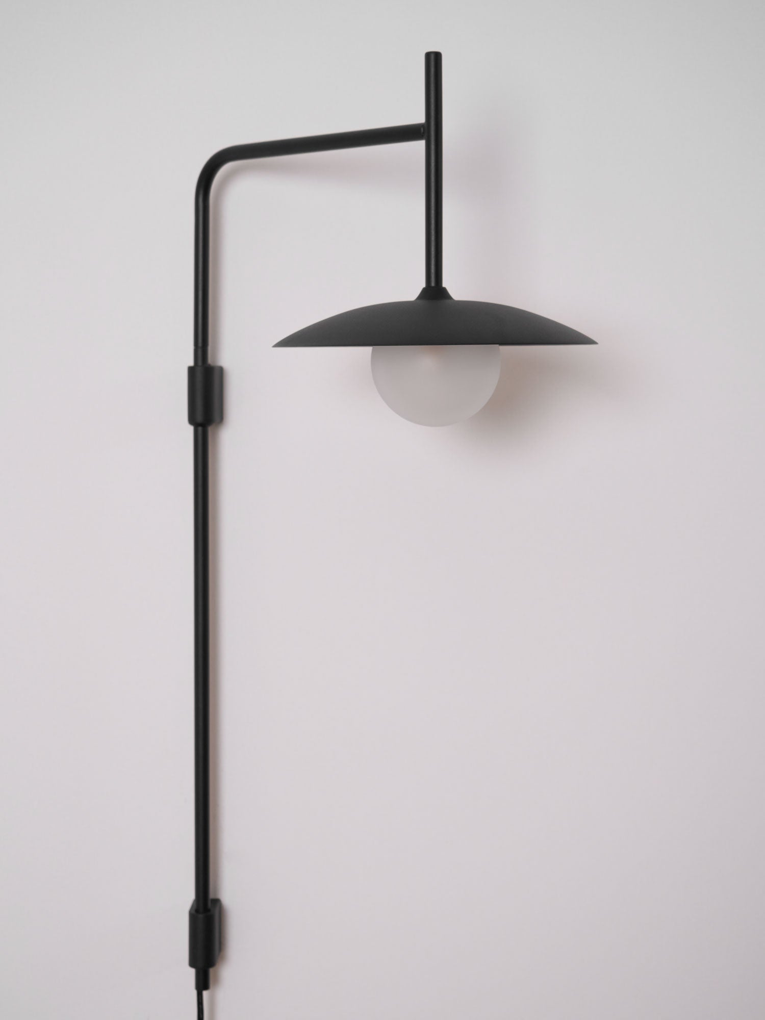 Edan Swing Arm Plug-in Glass Wall Lamp
