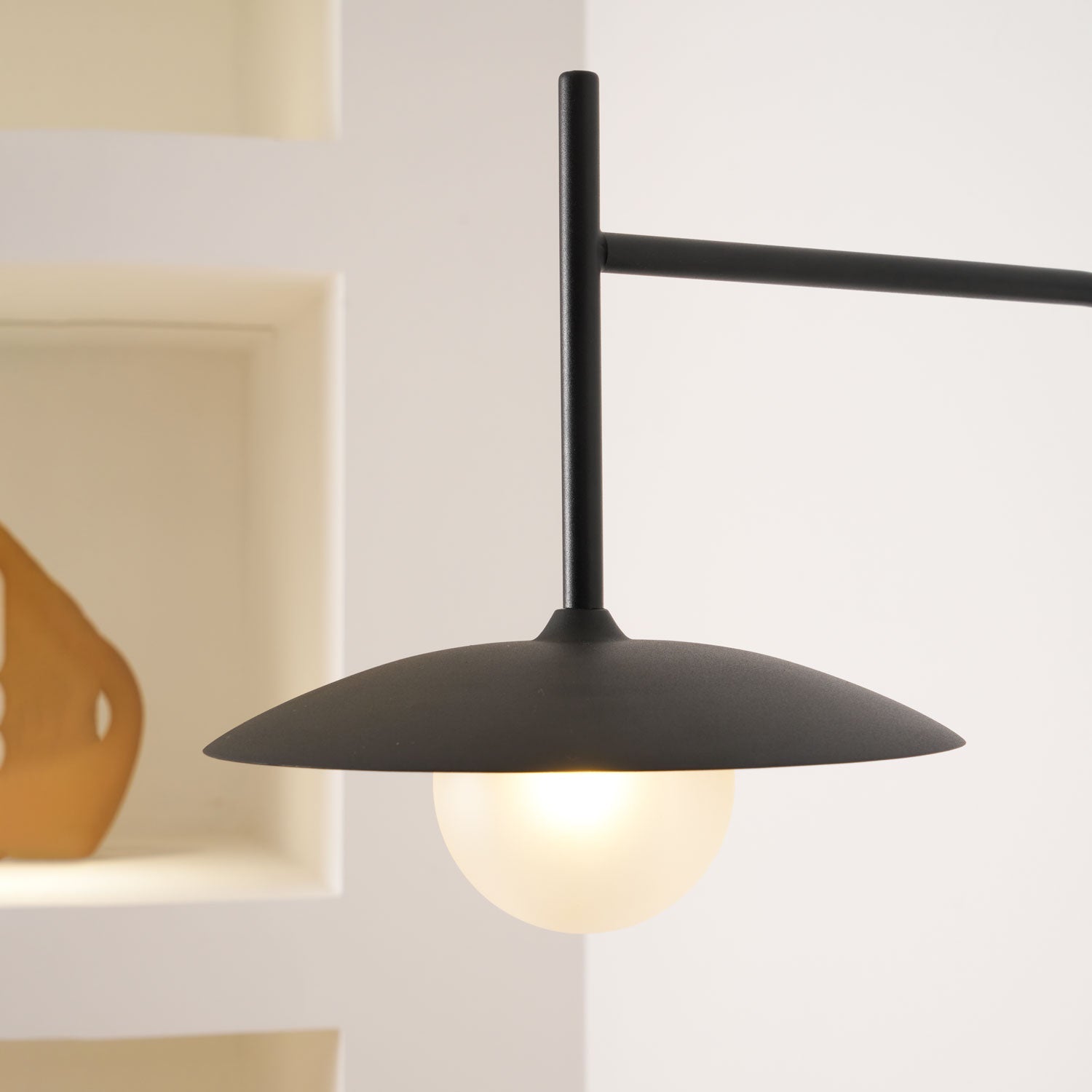 Edan Swing Arm Plug-in Glass Wall Lamp