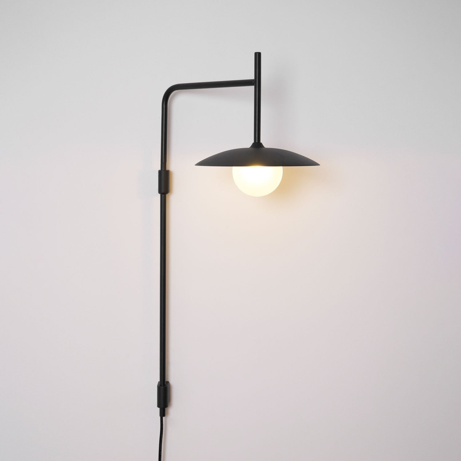 Edan Swing Arm Plug-in Glass Wall Lamp