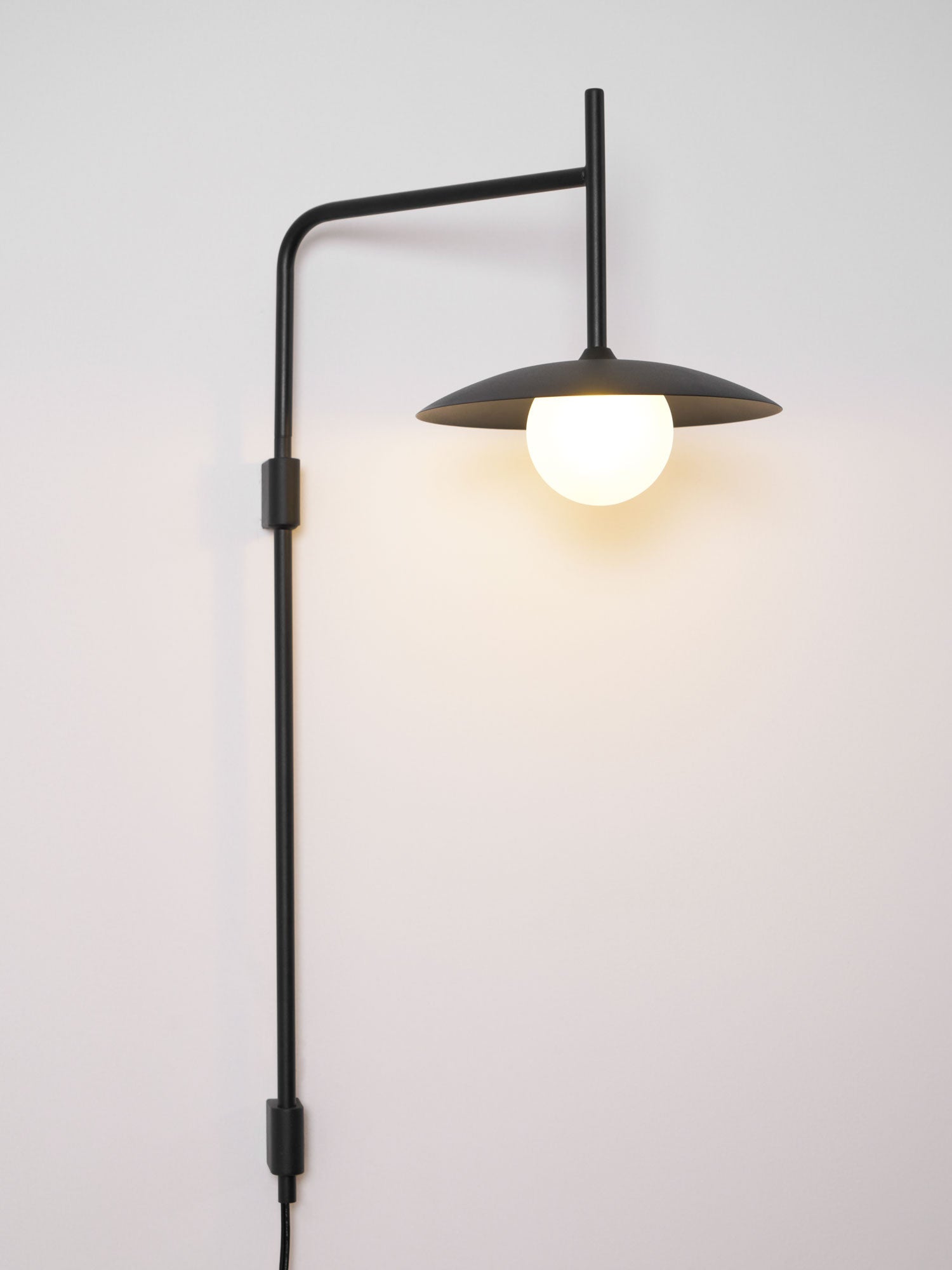 Edan Swing Arm Plug-in Glass Wall Lamp