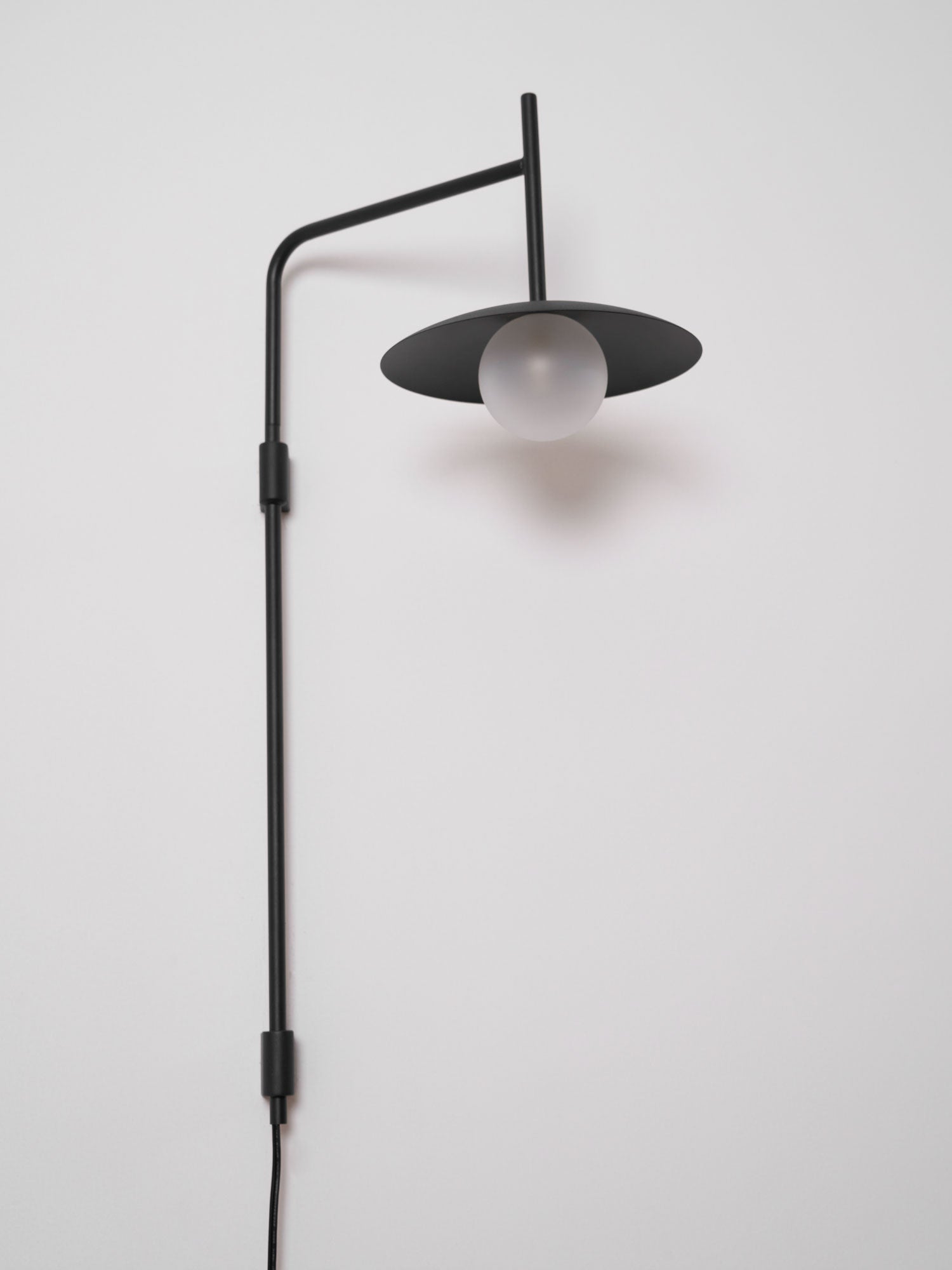 Edan Swing Arm Plug-in Glass Wall Lamp