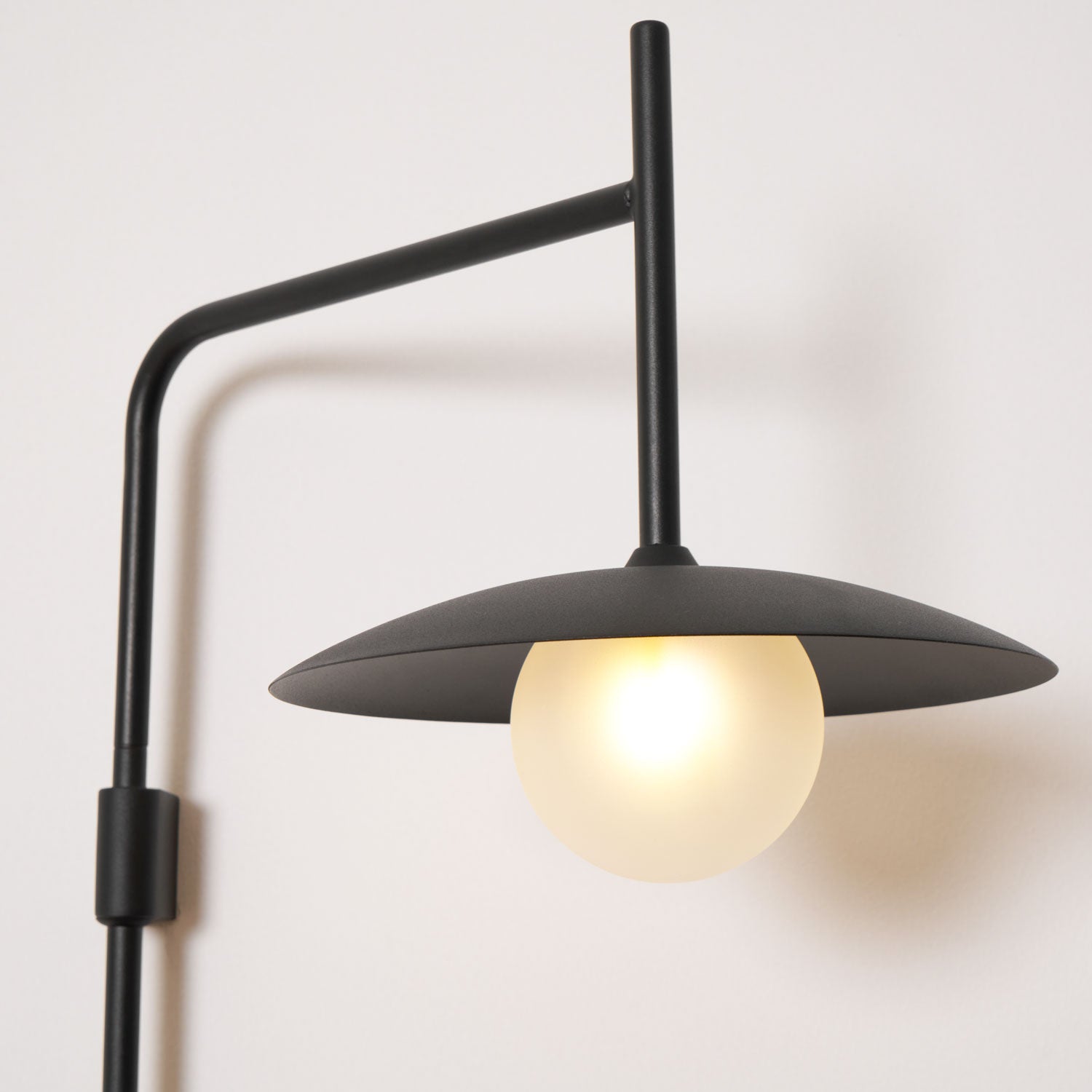 Edan Swing Arm Plug-in Glass Wall Lamp