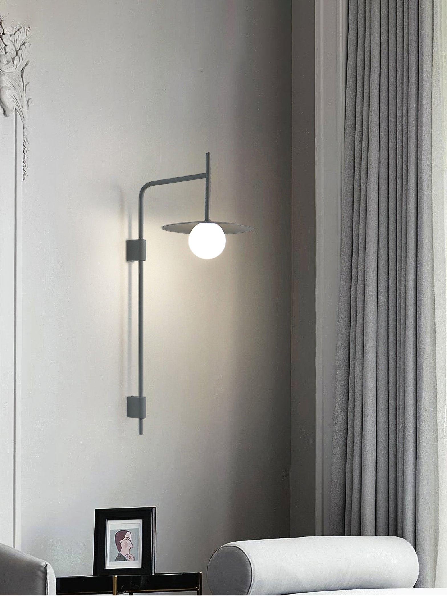 Edan Swing Arm Plug-in Glass Wall Lamp