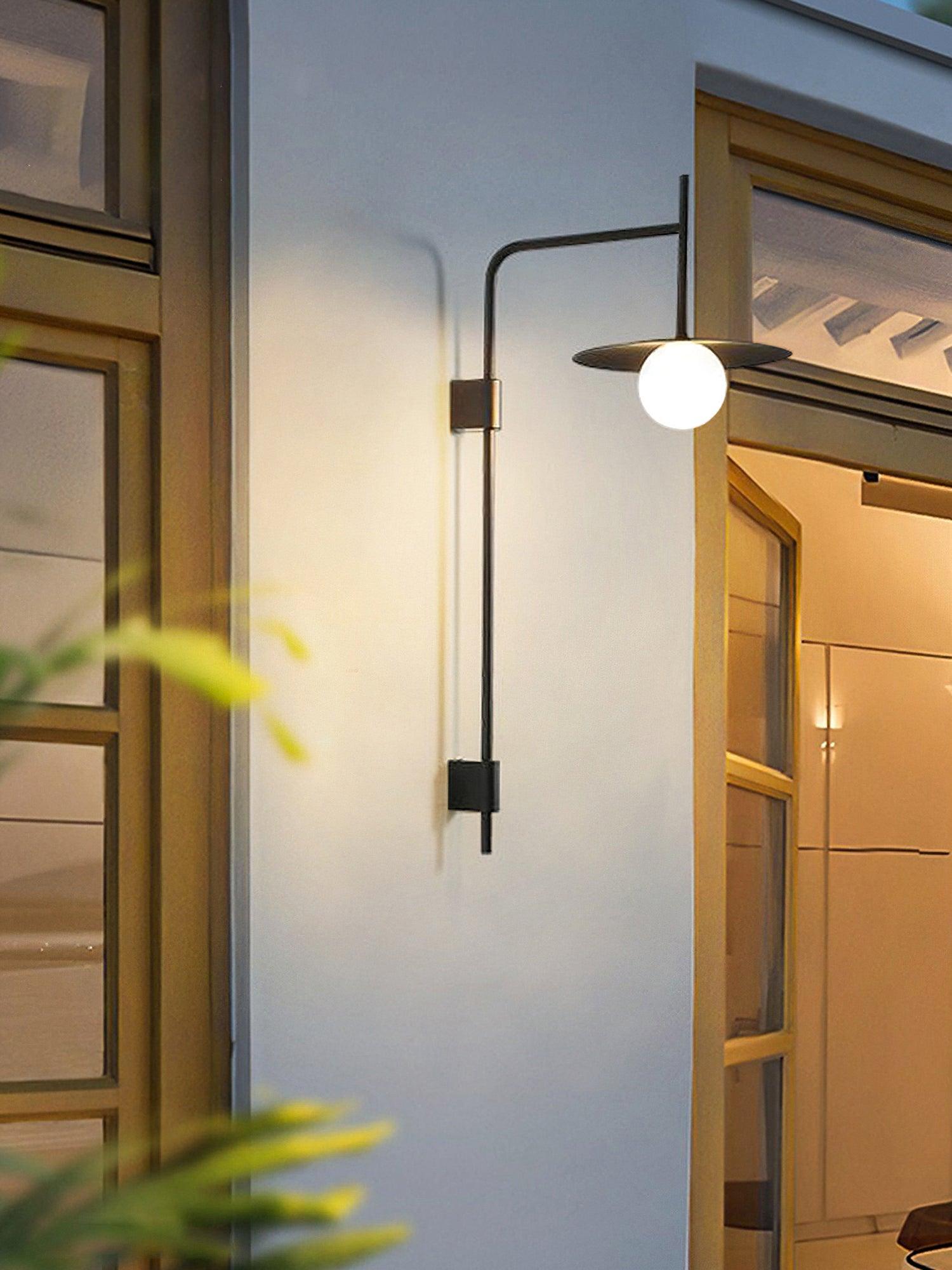 Edan Swing Arm Plug-in Glass Wall Lamp