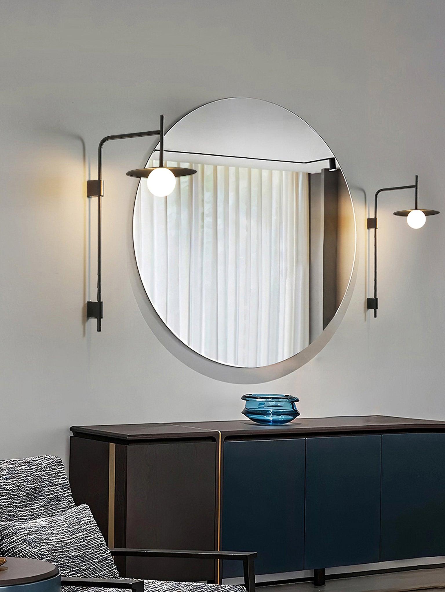 Edan Swing Arm Plug-in Glass Wall Lamp