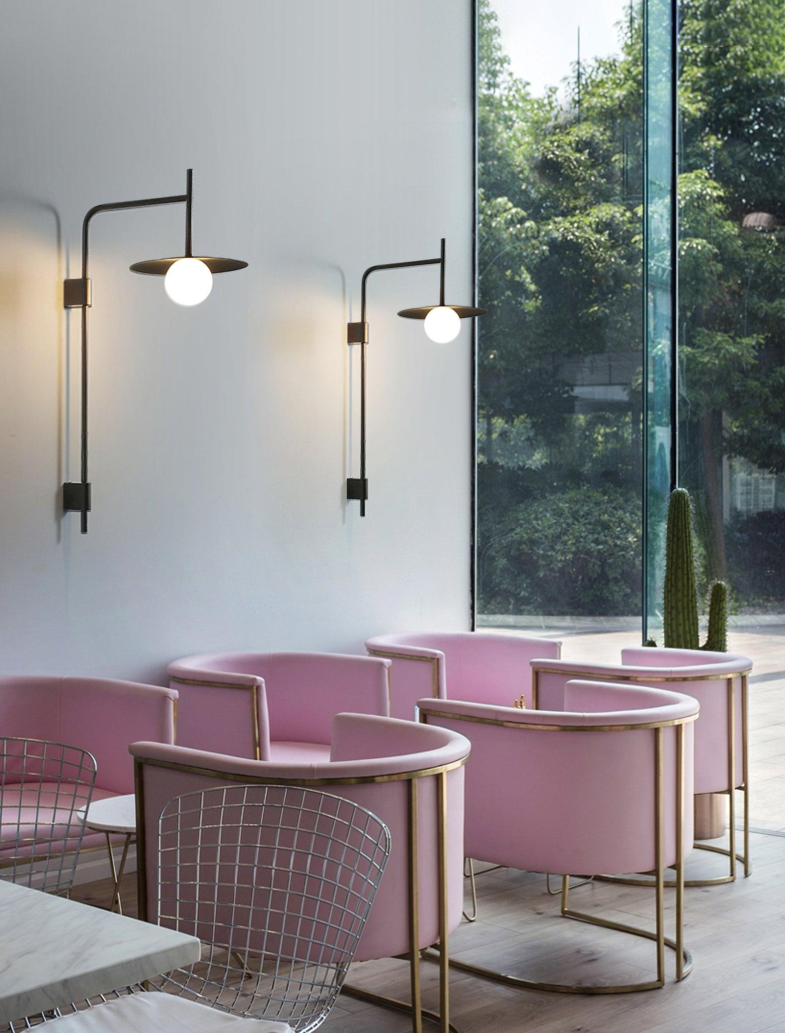 Edan Swing Arm Plug-in Glass Wall Lamp