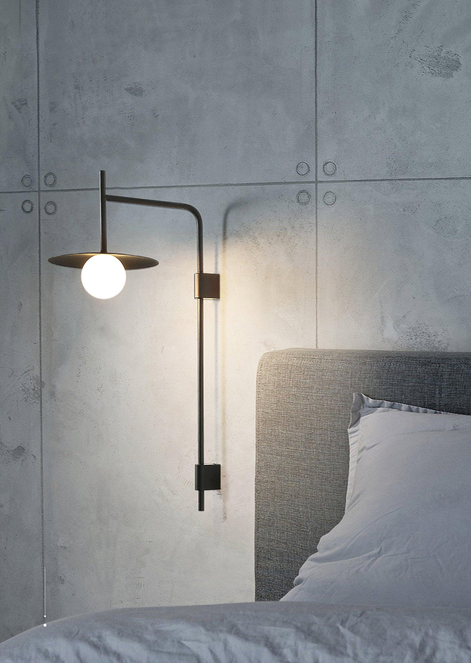 Edan Swing Arm Plug-in Glass Wall Lamp