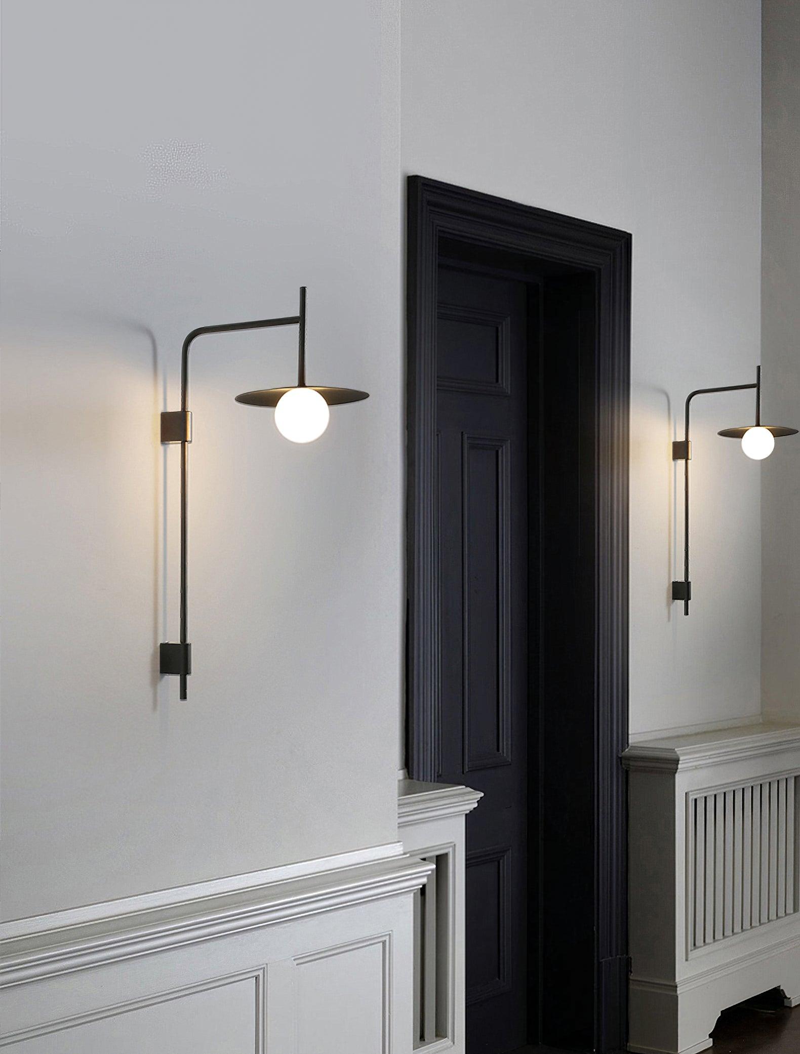 Edan Swing Arm Plug-in Glass Wall Lamp