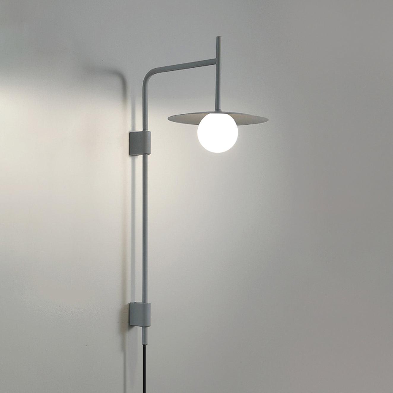 Edan Swing Arm Plug-in Glass Wall Lamp