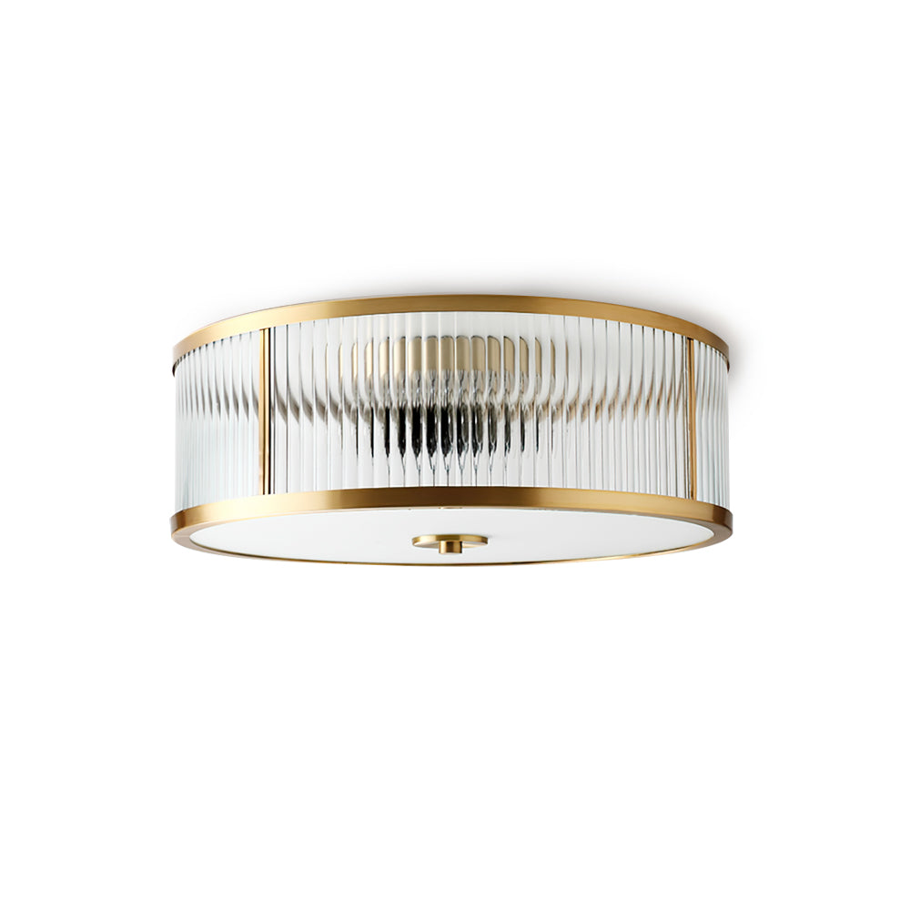 Avvynila Lampe de Plafond Laiton Verre Minimaliste Moderne