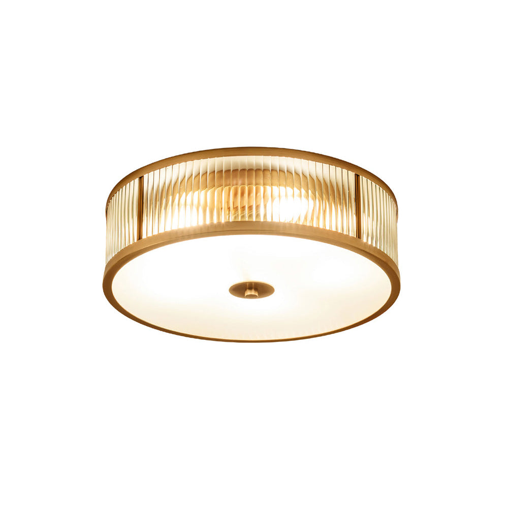 Avvynila Lampe de Plafond Laiton Verre Minimaliste Moderne
