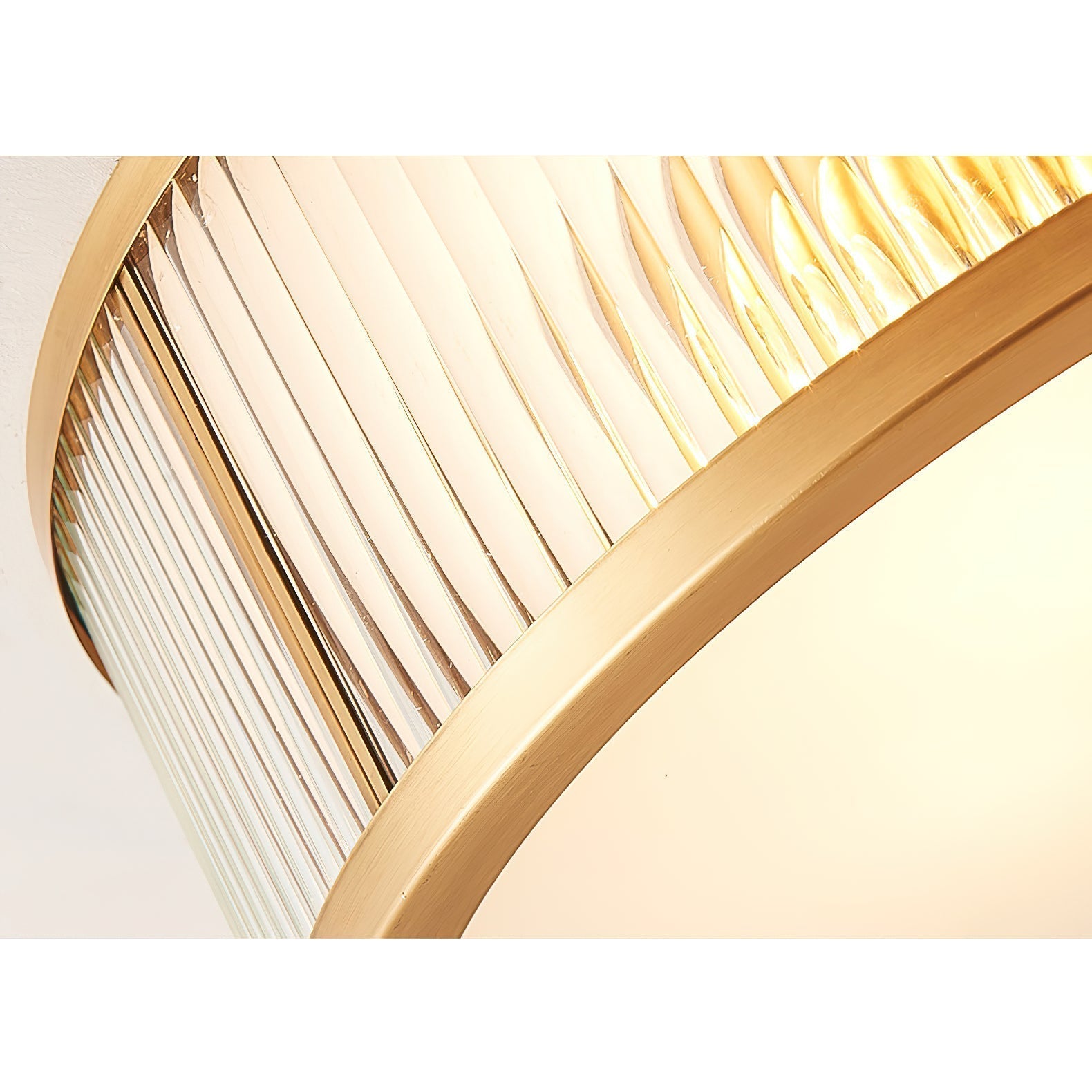 Avvynila Lampe de Plafond Laiton Verre Minimaliste Moderne