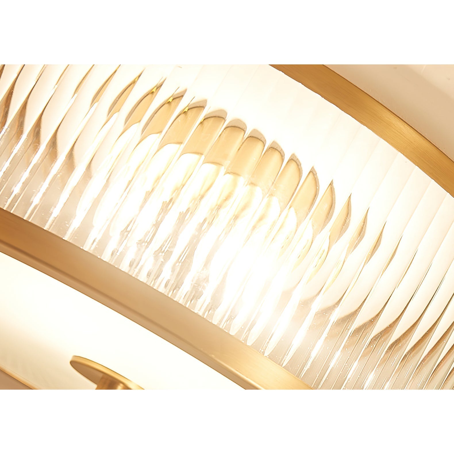 Avvynila Lampe de Plafond Laiton Verre Minimaliste Moderne