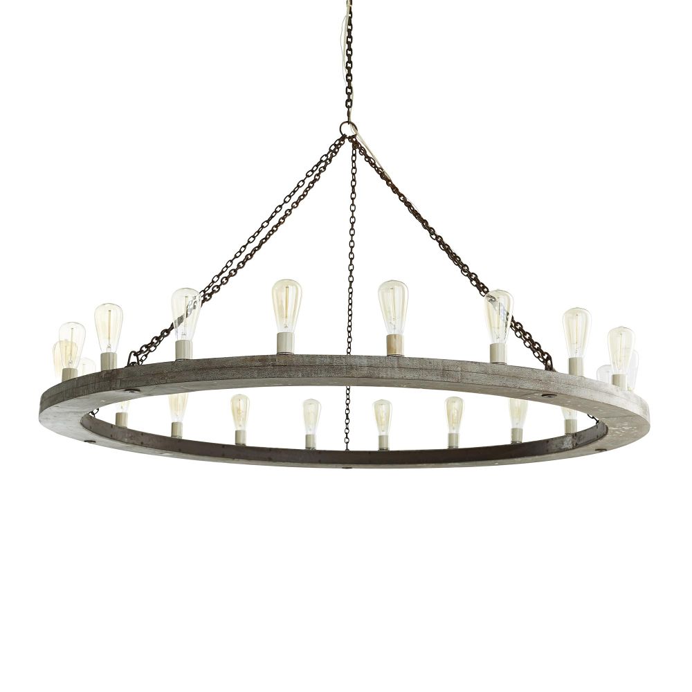 Armirila Lustre Bois Industriel Vintage