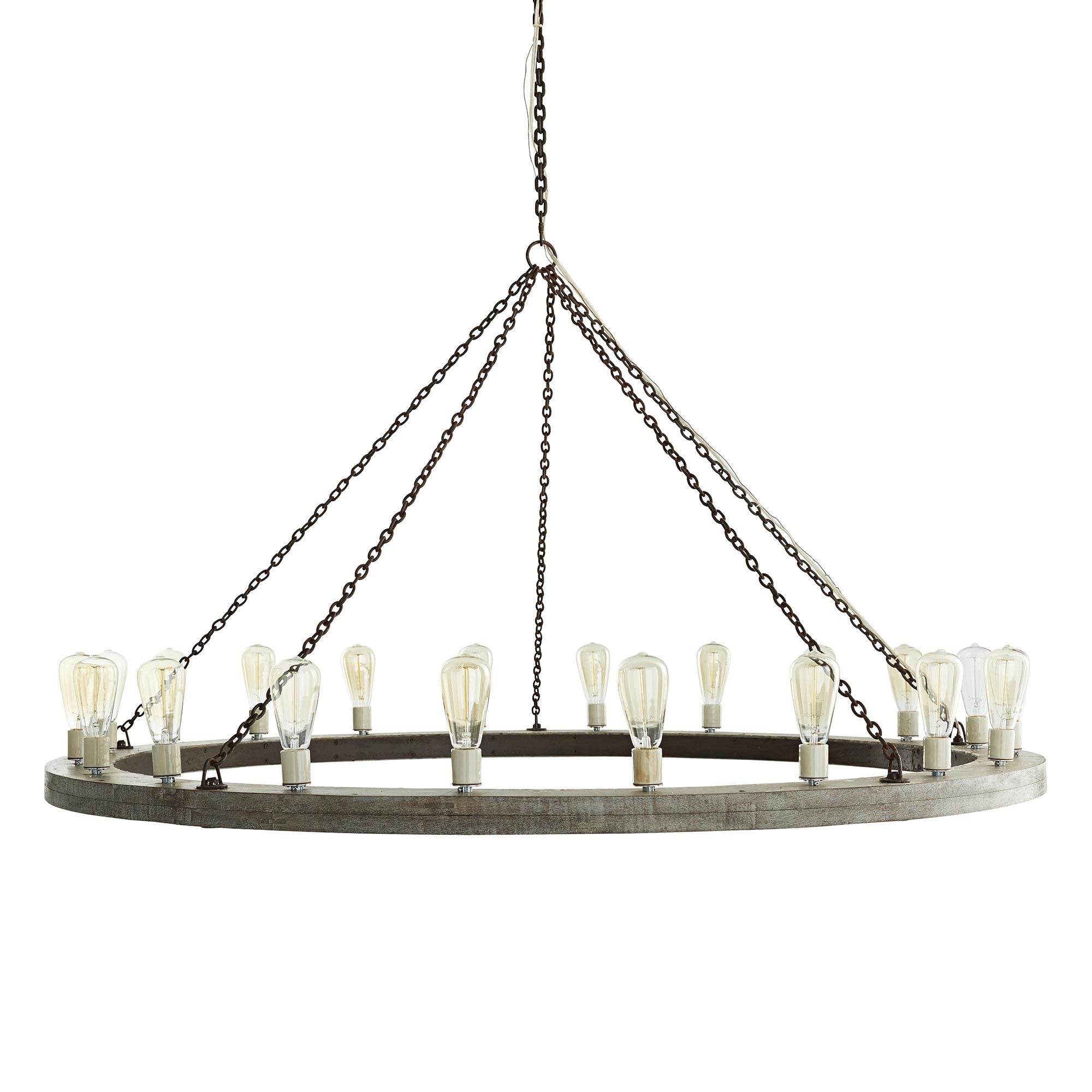 Armirila Lustre Bois Industriel Vintage