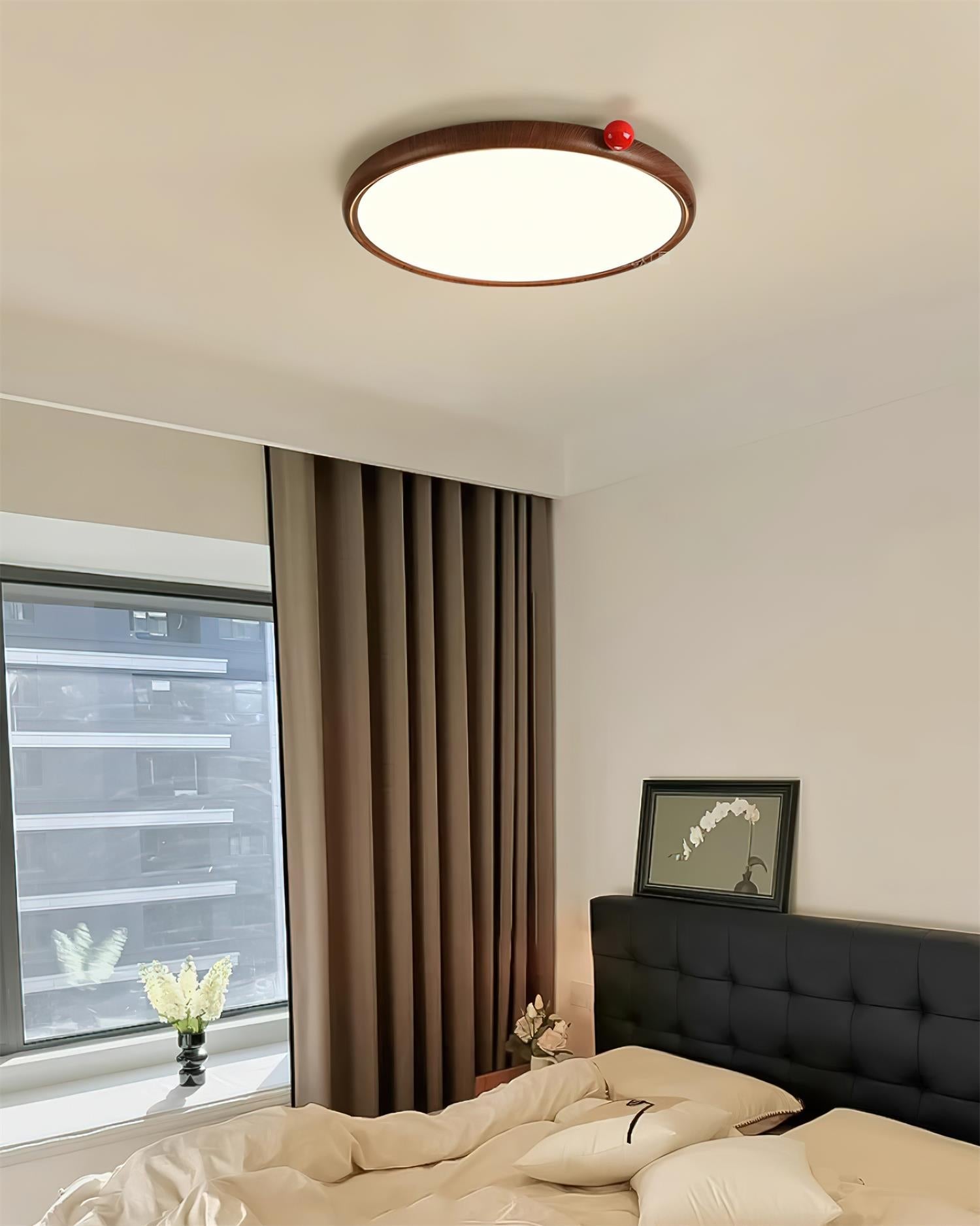 Geos Plafonnier Bois LED Moderne Minimaliste